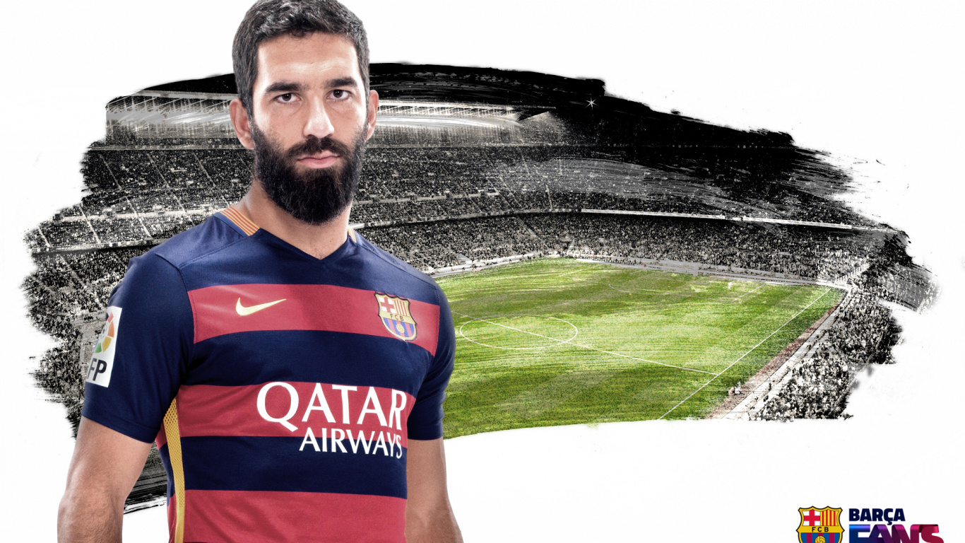 Man in Blue and Red Adidas Crew Neck T-shirt Standing on Green Grass Field. Wallpaper in 1366x768 Resolution