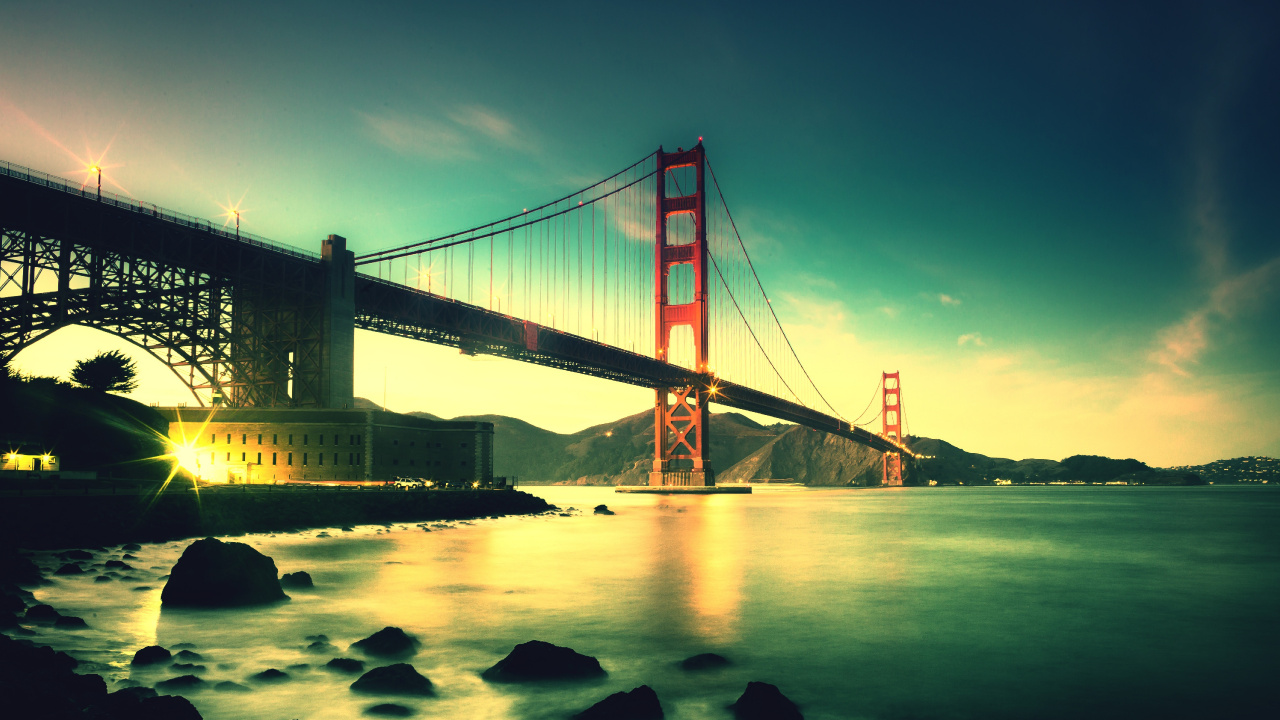 Pont du Golden Gate San Francisco Californie. Wallpaper in 1280x720 Resolution