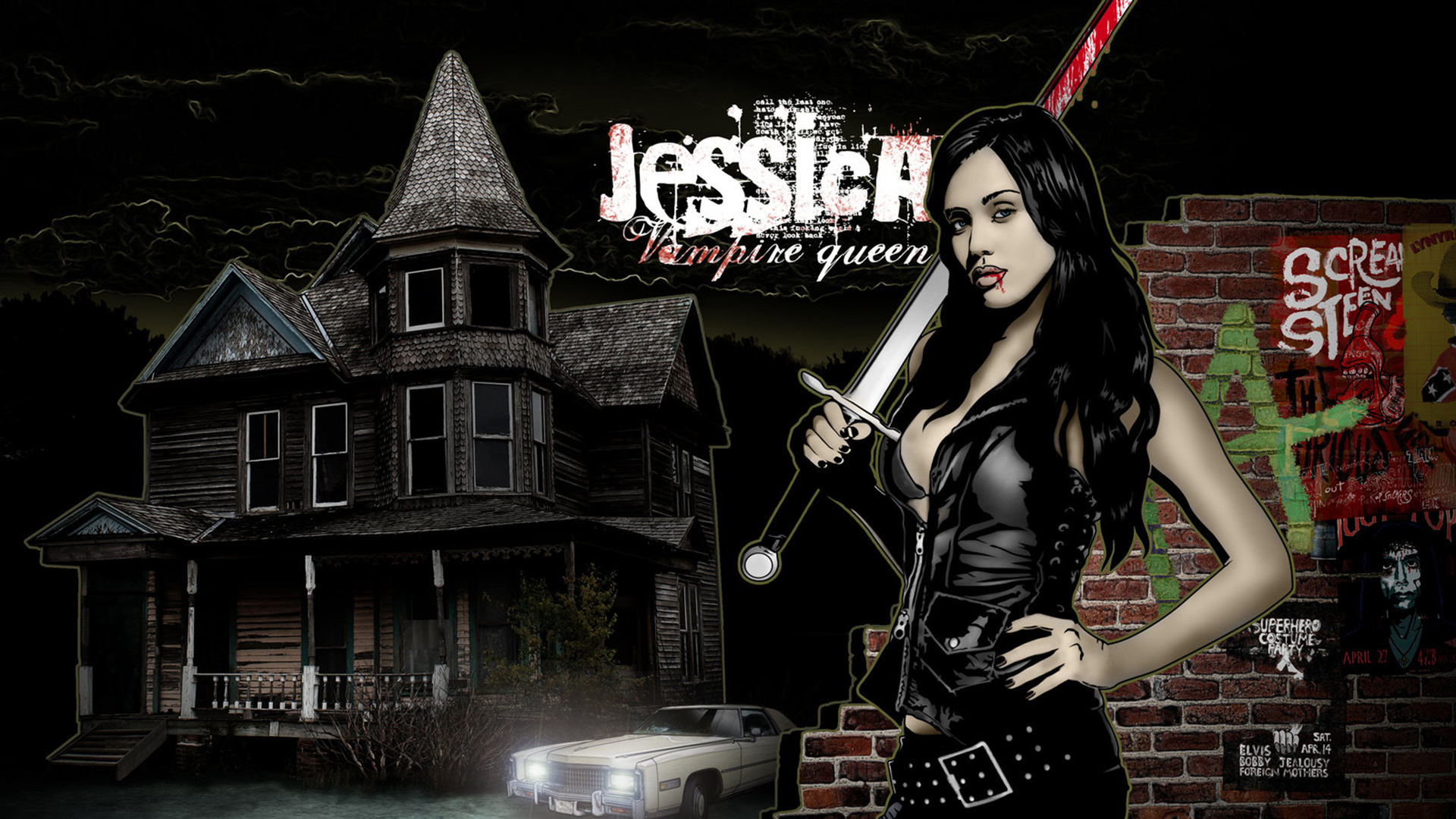 Art, Fan Art, pc Game, Darkness, Front of The House. Wallpaper in 1920x1080 Resolution