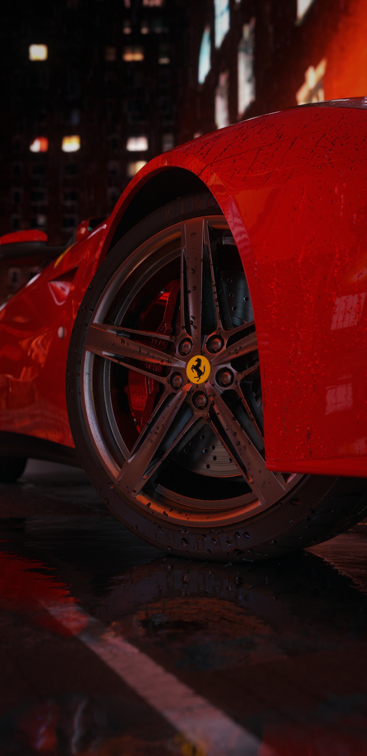 Roue en Alliage, Voiture de Luxe, Roue, L'éclairage Automobile, Frein. Wallpaper in 1440x2960 Resolution