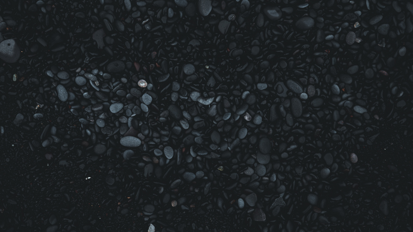 Black and White Stones on Ground. Wallpaper in 1366x768 Resolution