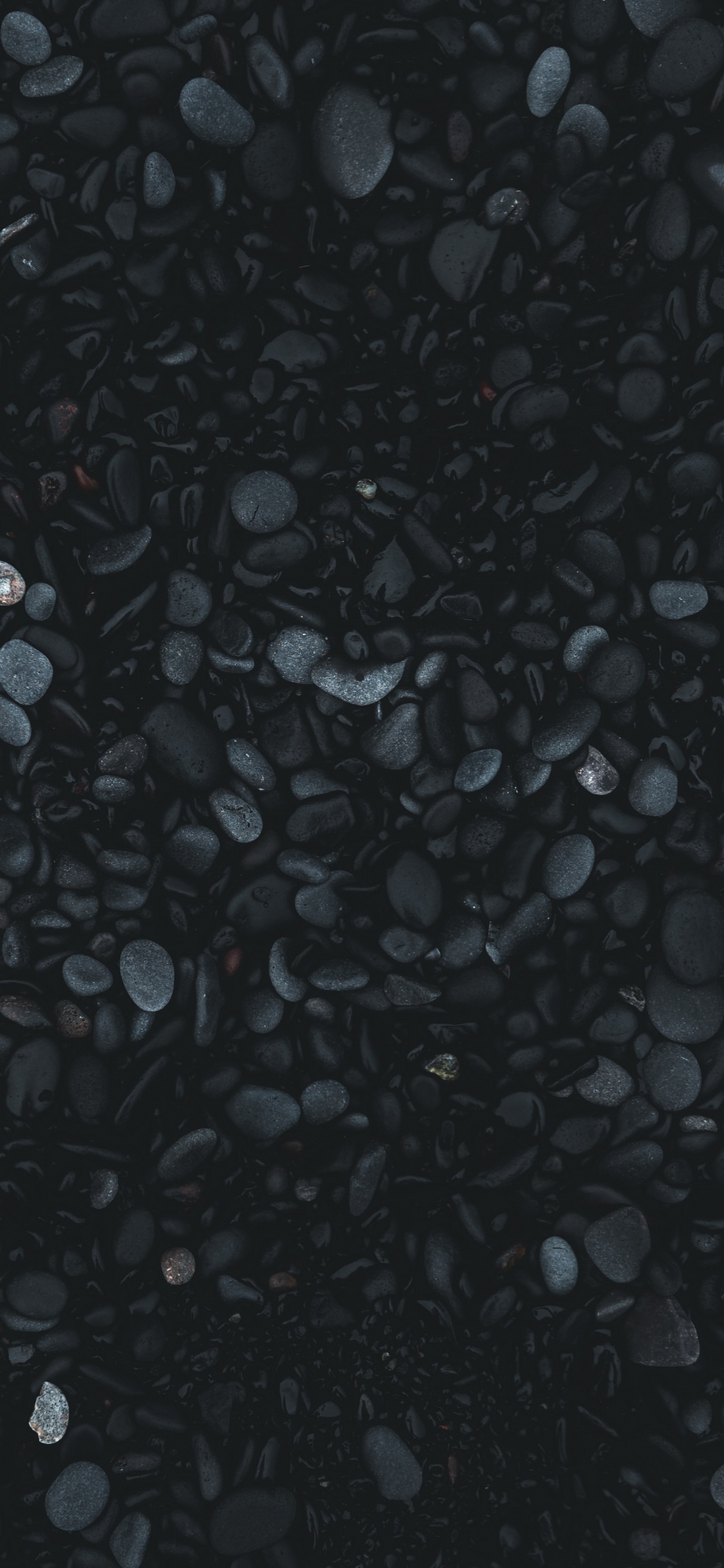 Pierres Noires et Blanches au Sol. Wallpaper in 1125x2436 Resolution