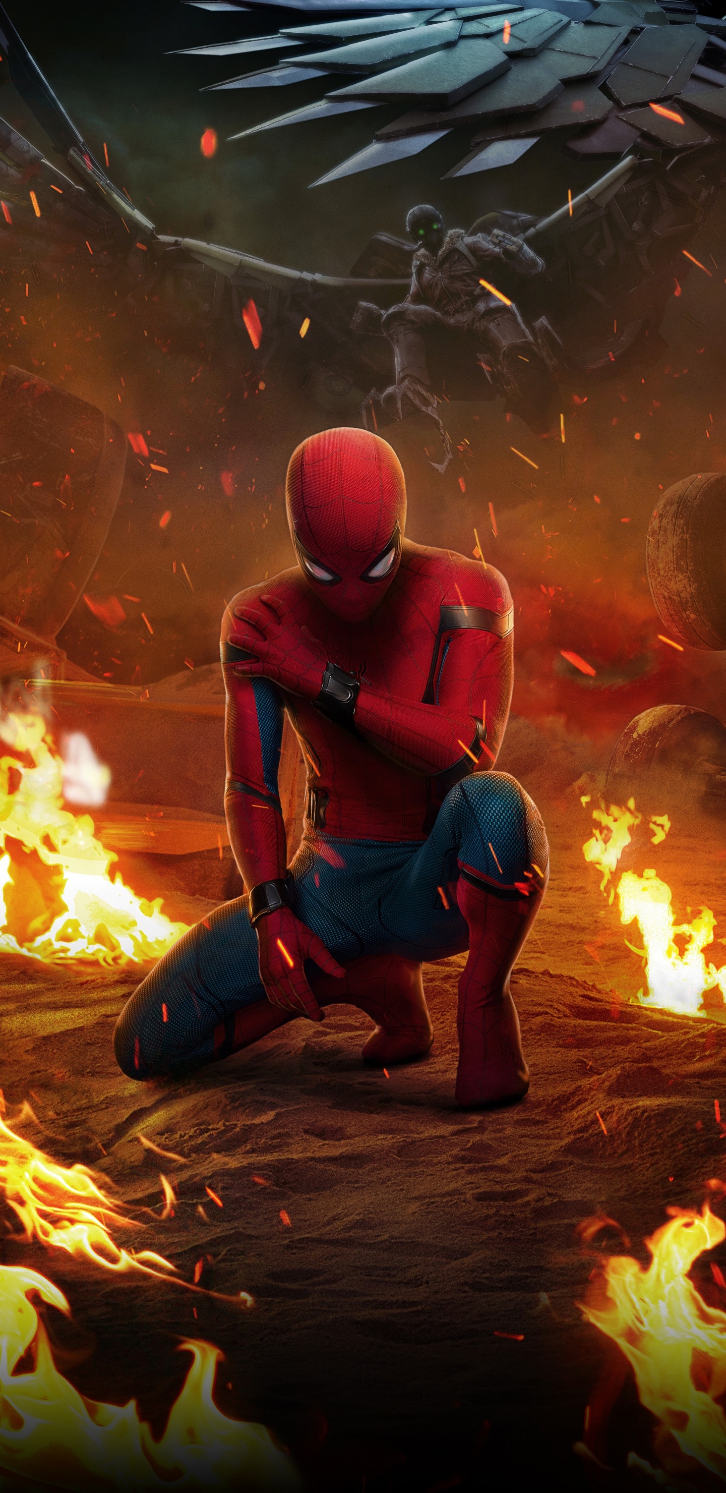 Spider-man, Spider-Man Retour À La Maison, Tom Holland, Miles Morales, Peter Parker. Wallpaper in 1440x2960 Resolution