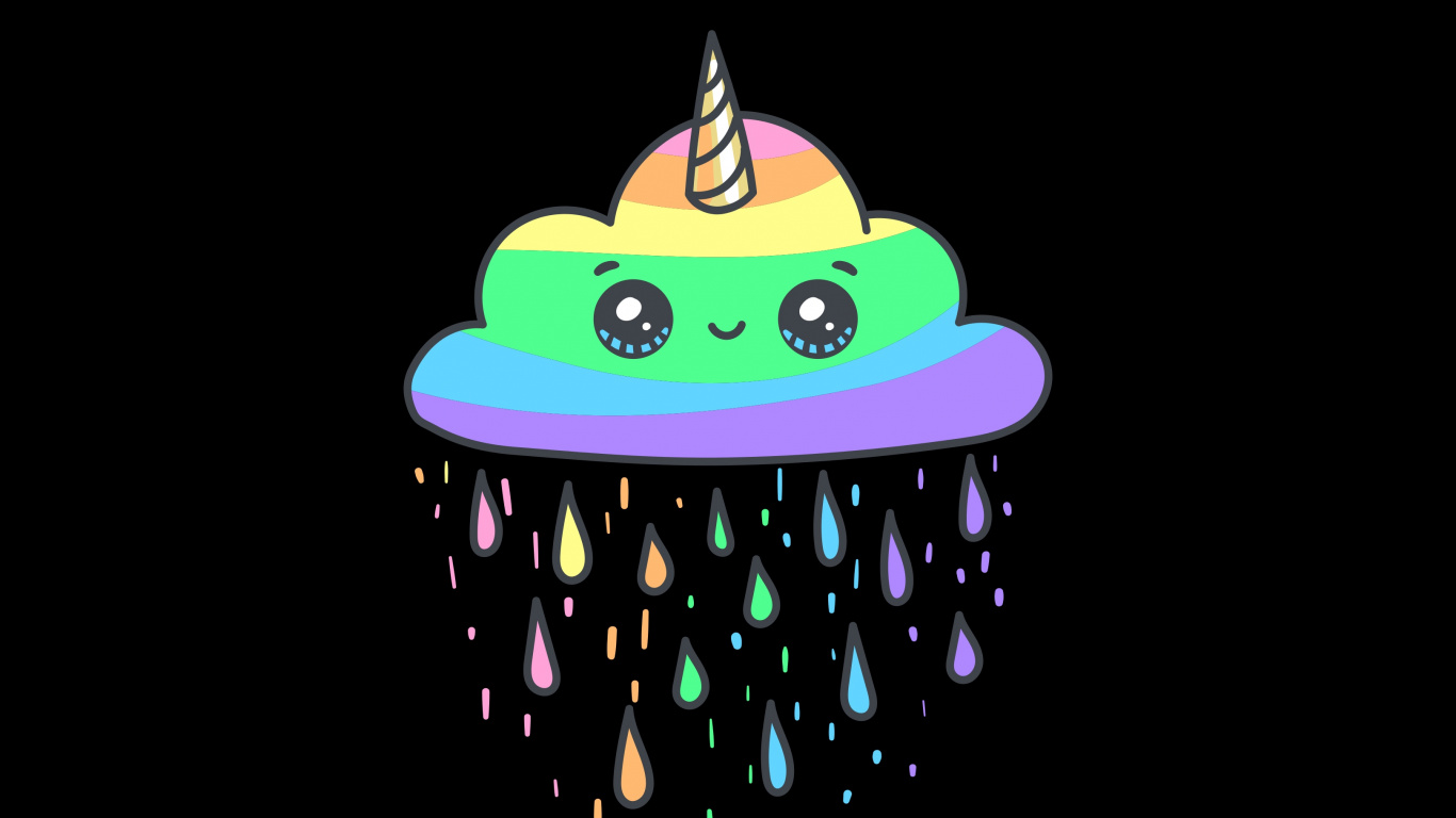 Cupcake Vert et Noir Avec Glaçage Rose et Vert Sur le Dessus. Wallpaper in 1366x768 Resolution