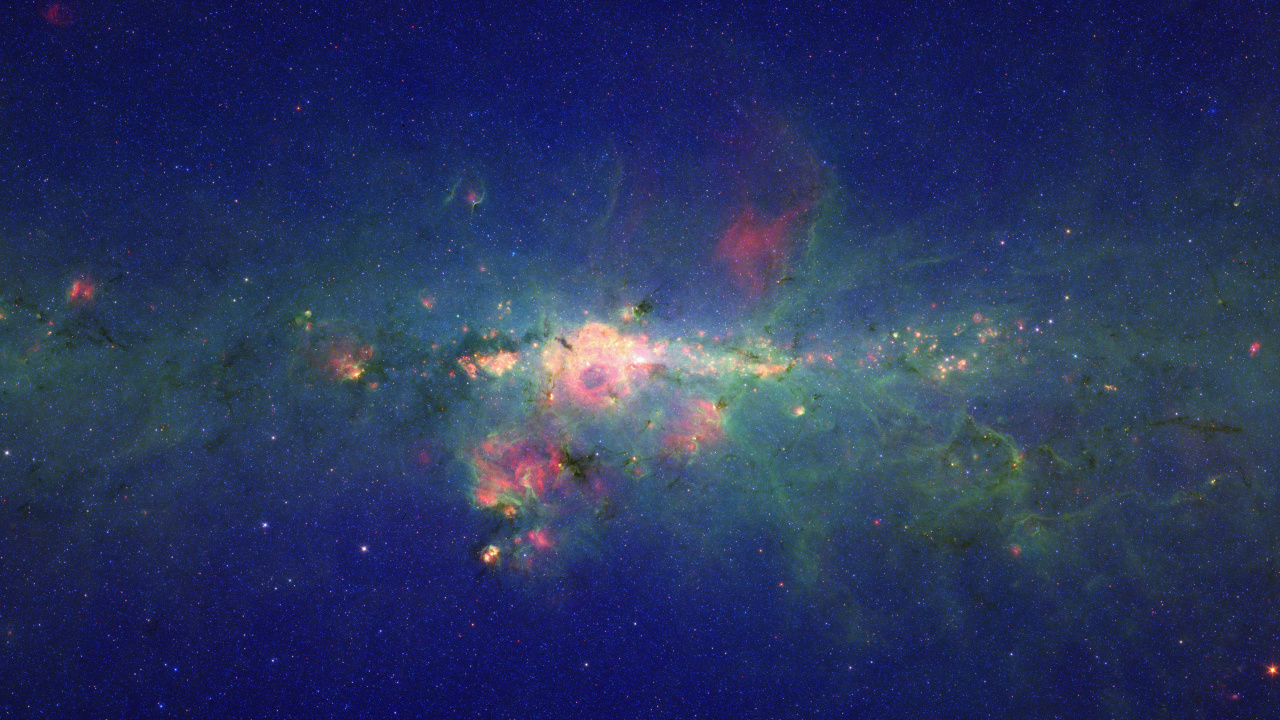 银河系, 斯皮策太空望远镜, 明星, 气氛, 天文学对象 壁纸 1280x720 允许