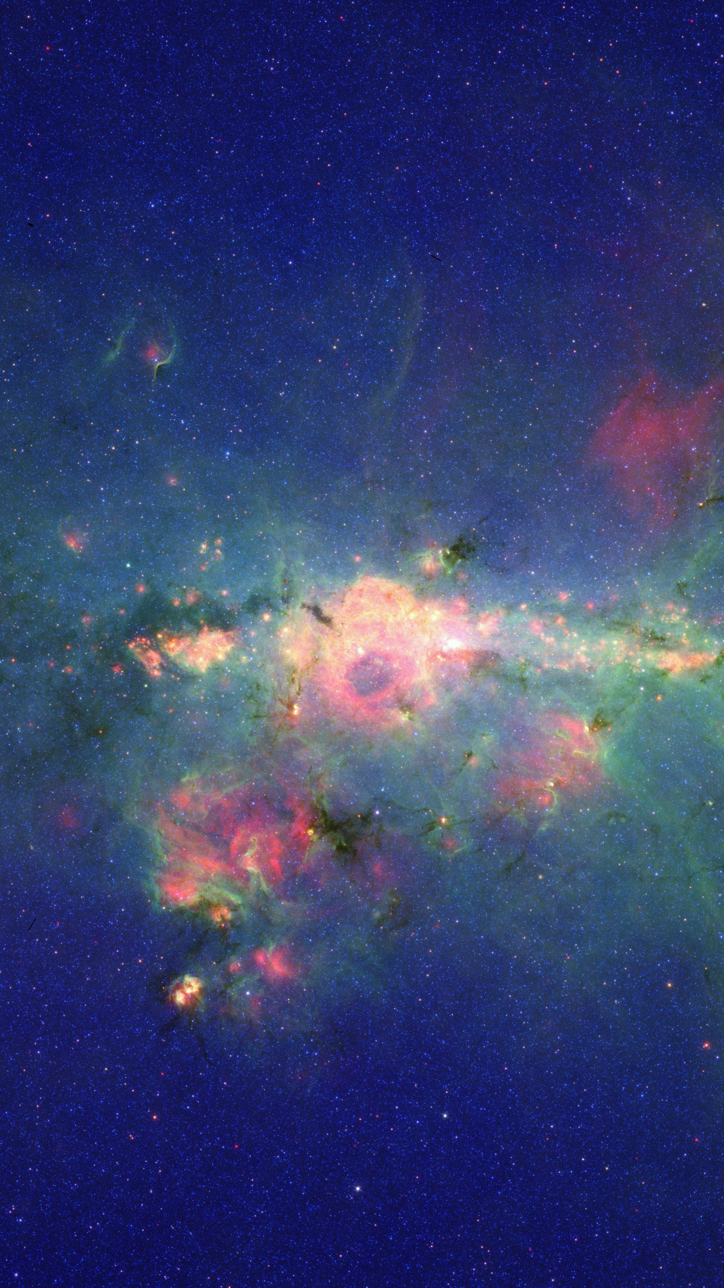 银河系, 斯皮策太空望远镜, 明星, 气氛, 天文学对象 壁纸 1440x2560 允许