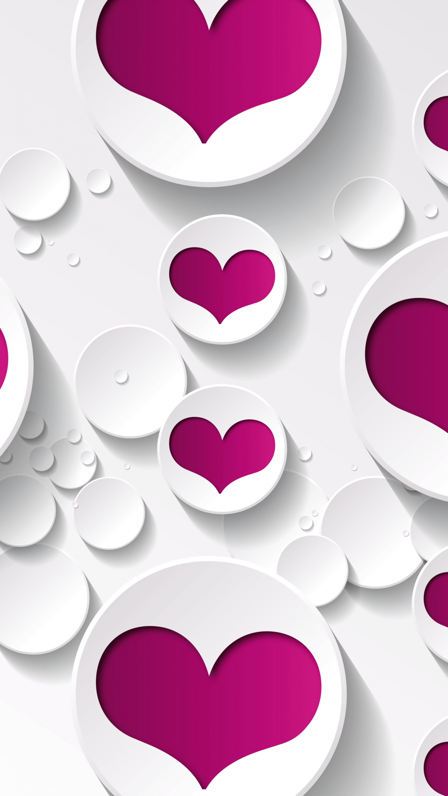 Cœur, Pink, Purple, le Jour de Valentines, Conception. Wallpaper in 1440x2560 Resolution