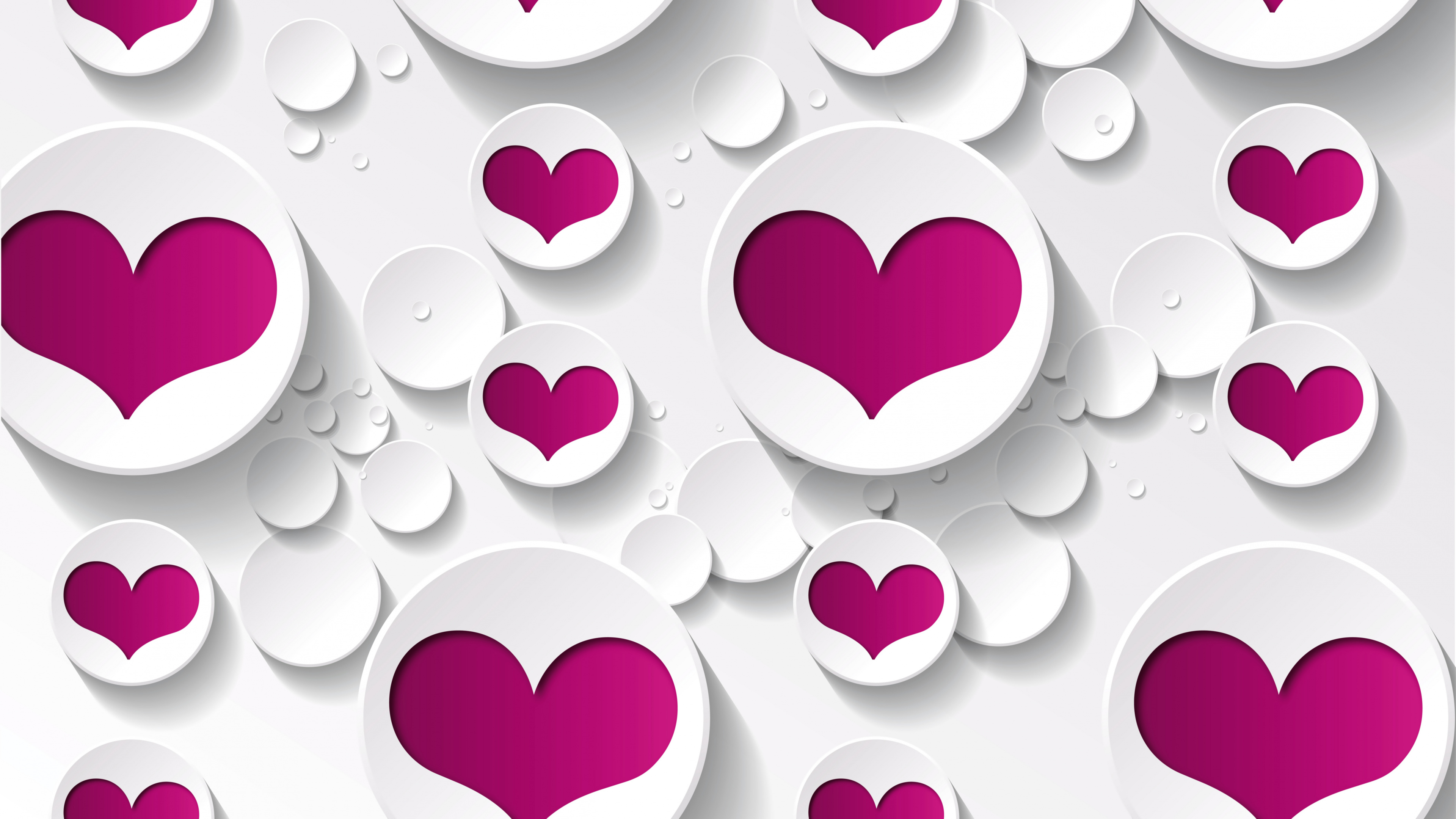 Heart, Pink, Purple, Pattern, Valentines Day. Wallpaper in 3840x2160 Resolution