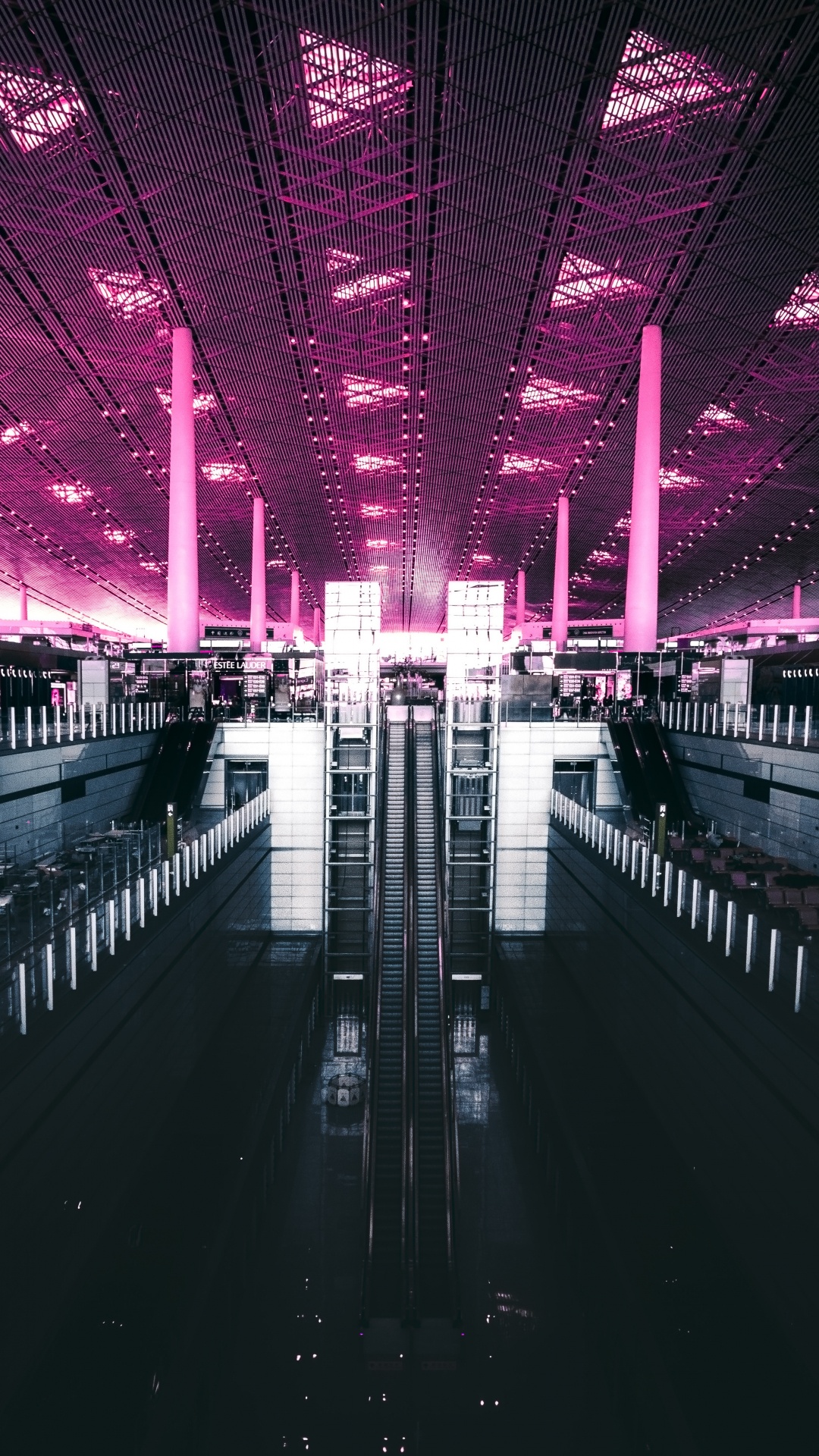 Schwarz-Weiß-Bahnhof. Wallpaper in 1080x1920 Resolution