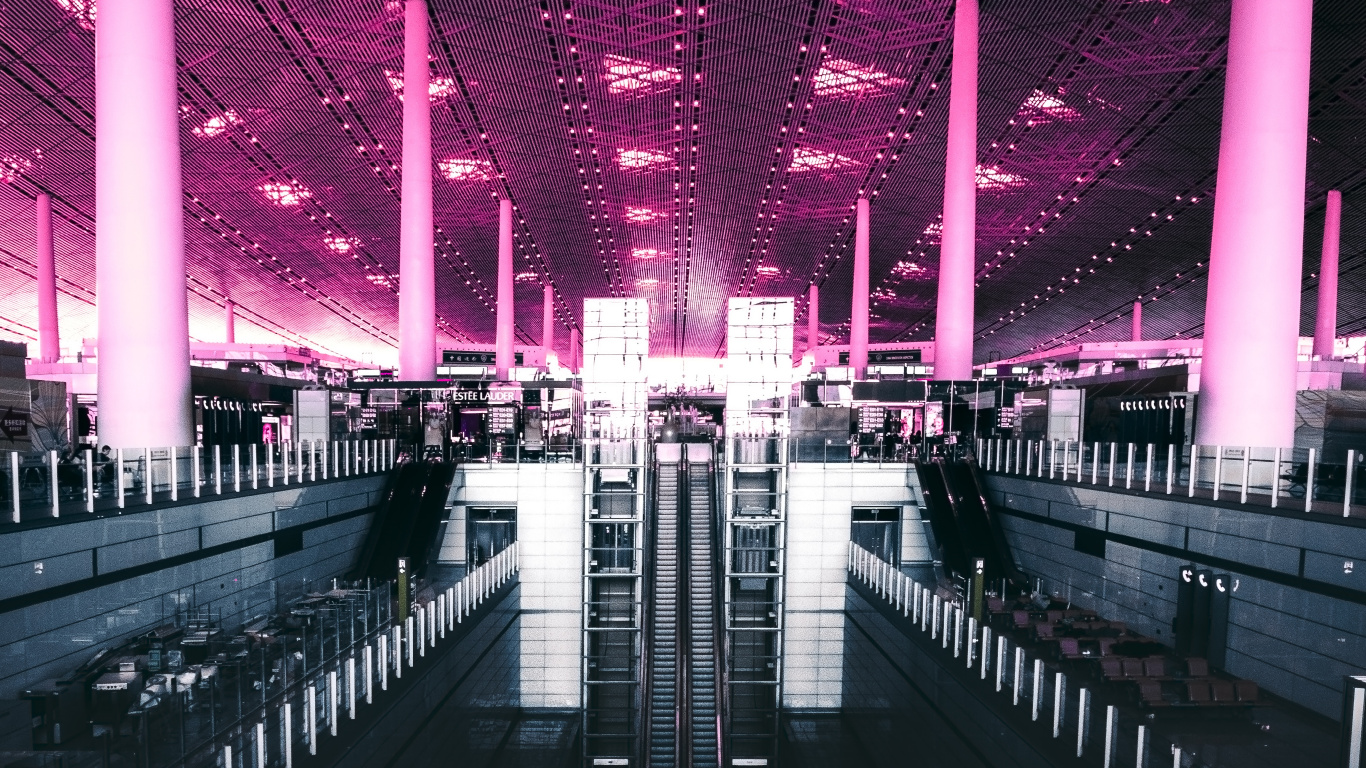 Gare en Noir et Blanc. Wallpaper in 1366x768 Resolution