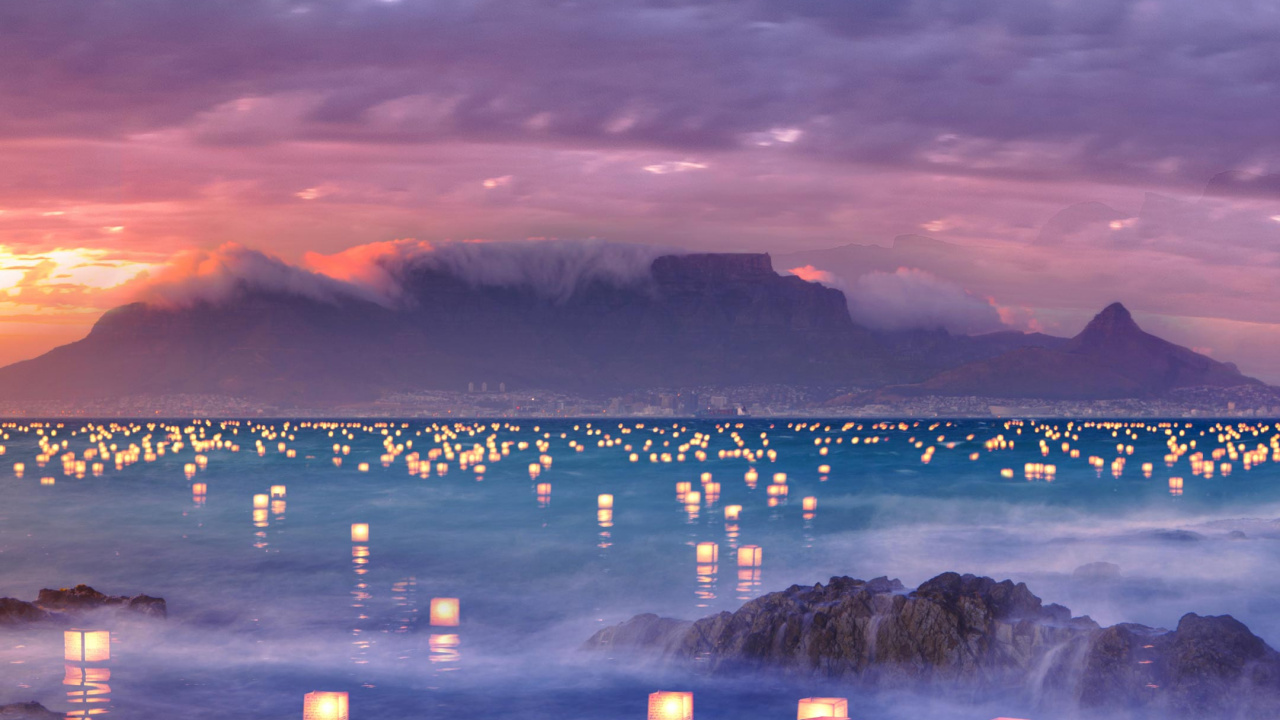 Strandlichter, Strand, Wasser, Cloud, Atmosphäre. Wallpaper in 1280x720 Resolution