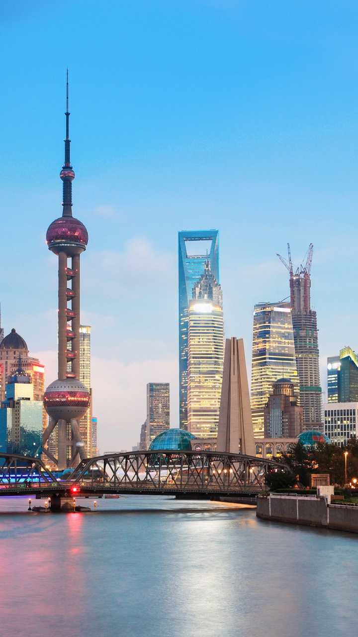 City Skyline Under Blue Sky During Daytime. Wallpaper in 720x1280 Resolution