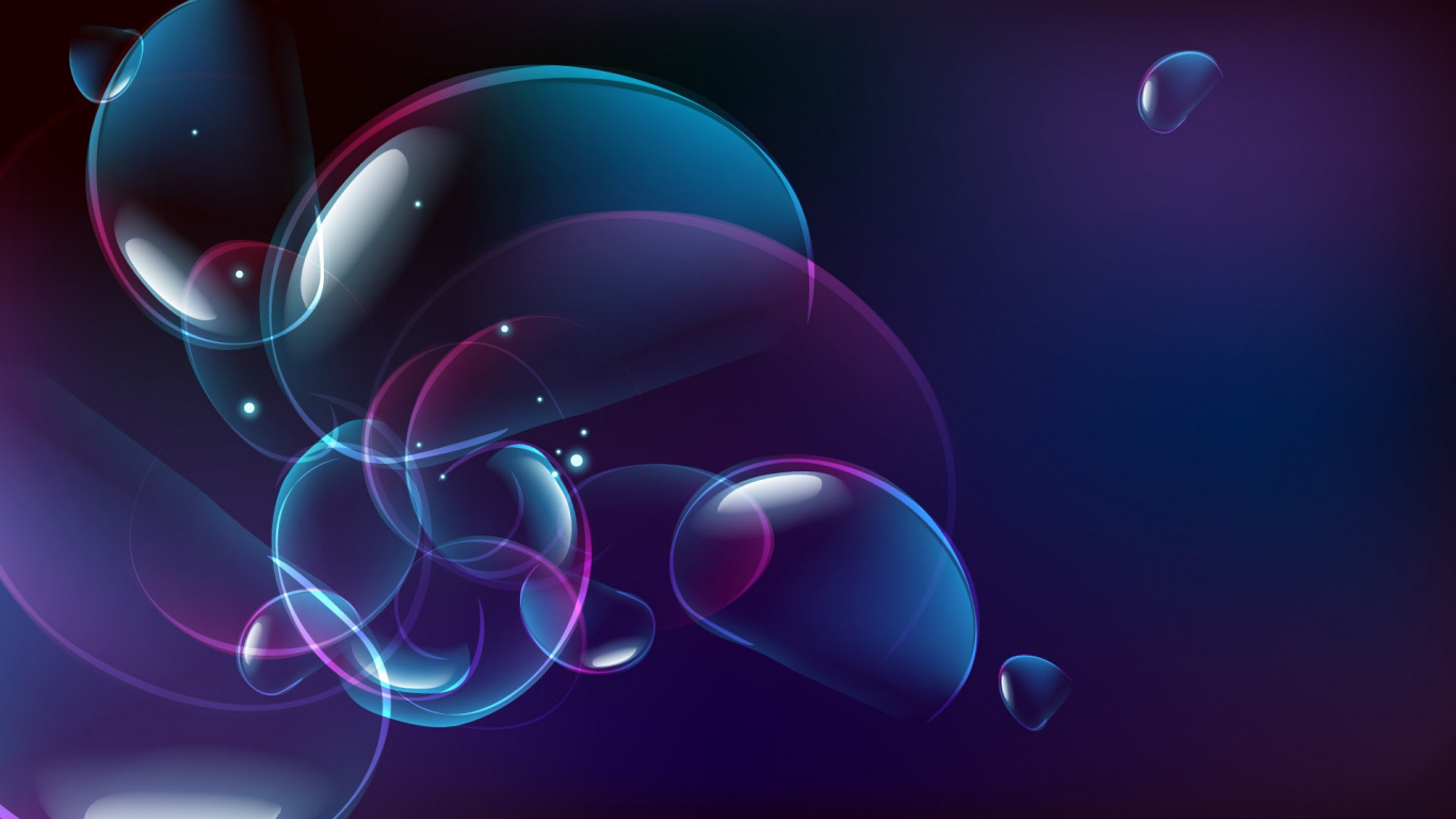 Ilustración de Corazón Púrpura y Rosa. Wallpaper in 1366x768 Resolution