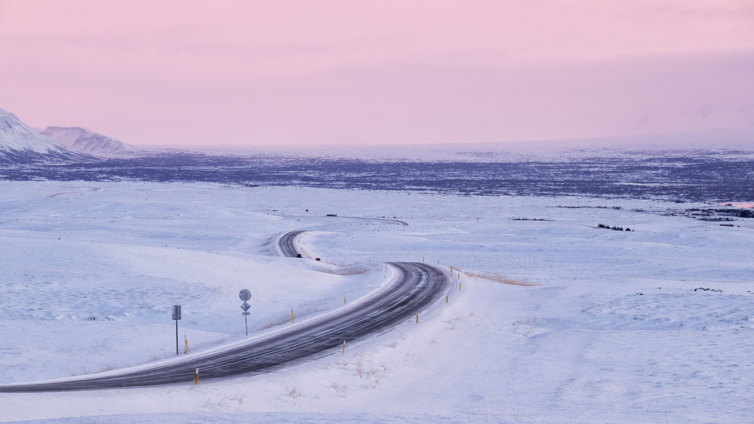 Océan Arctique, Glacier, Neige, Hiver, Horizon. Wallpaper in 2560x1440 Resolution