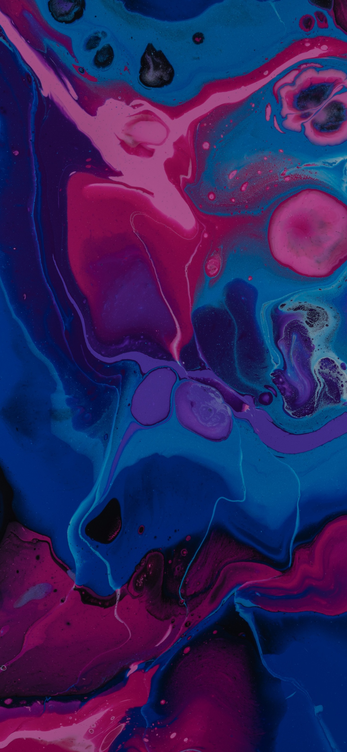 Peinture Abstraite Rose et Bleue. Wallpaper in 1125x2436 Resolution