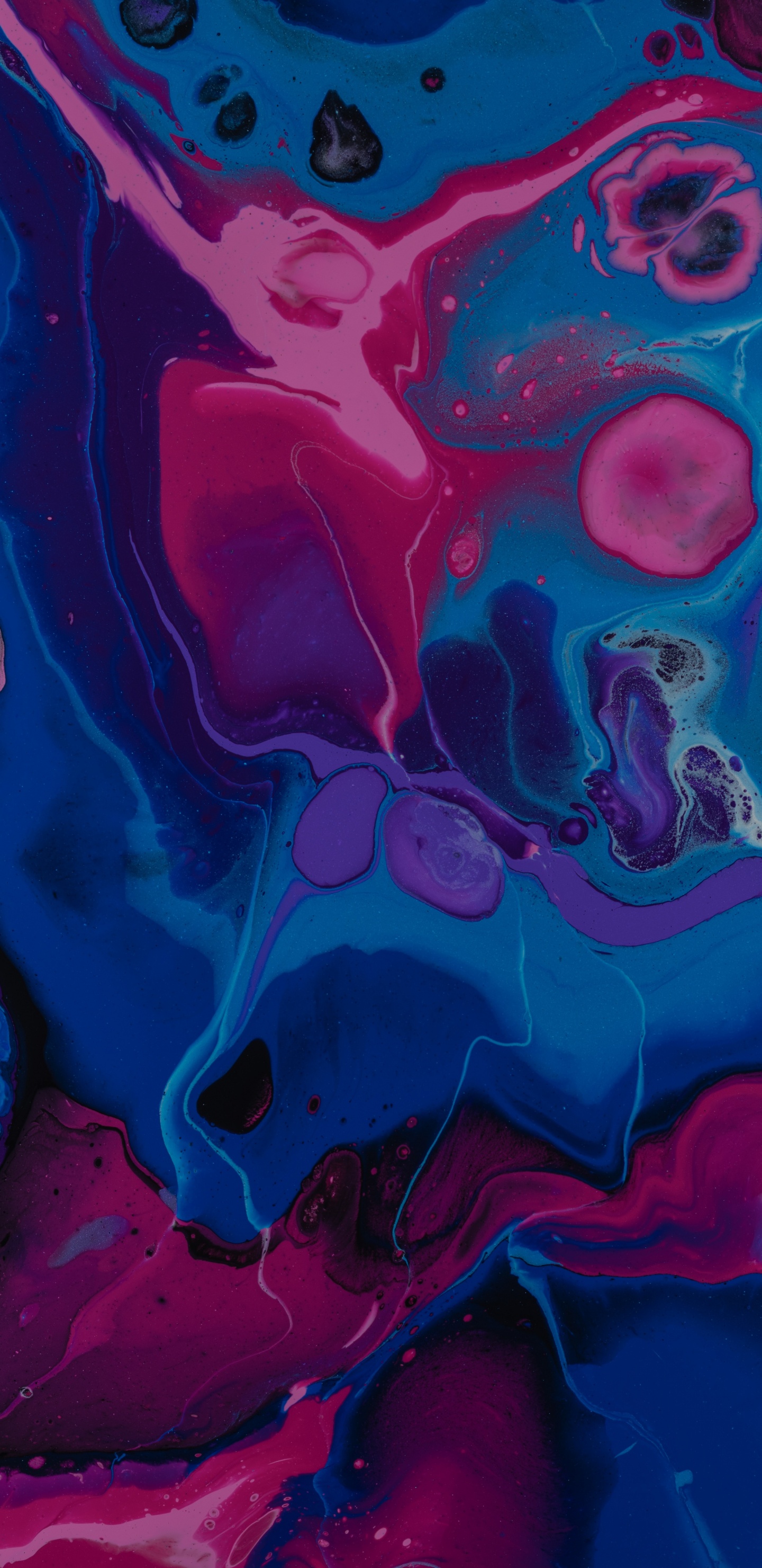 Pink and Blue Abstract Painting. Wallpaper in 1440x2960 Resolution