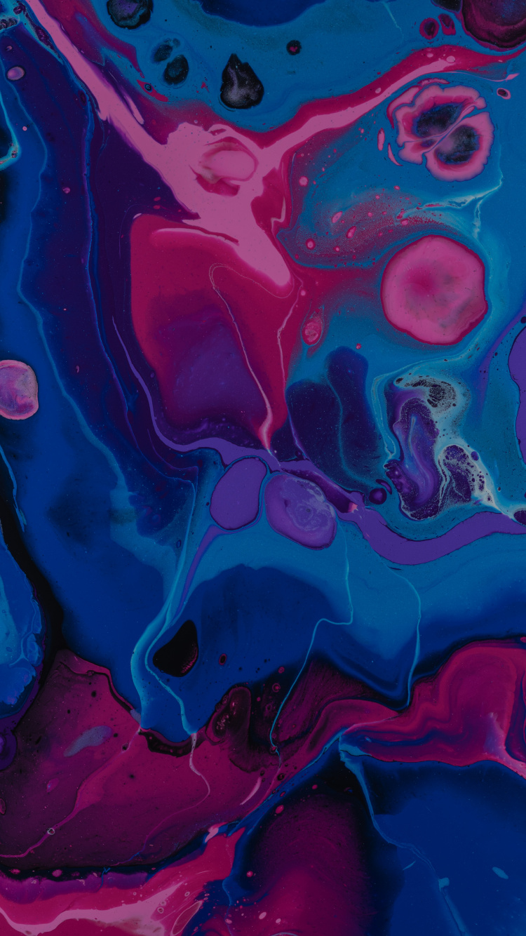 Pintura Abstracta Rosa y Azul. Wallpaper in 750x1334 Resolution