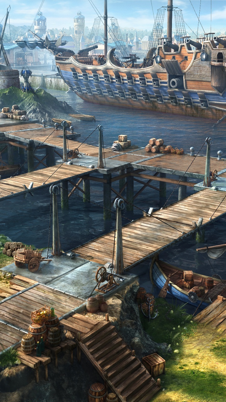 Brown and White Boat on Dock During Daytime. Wallpaper in 720x1280 Resolution