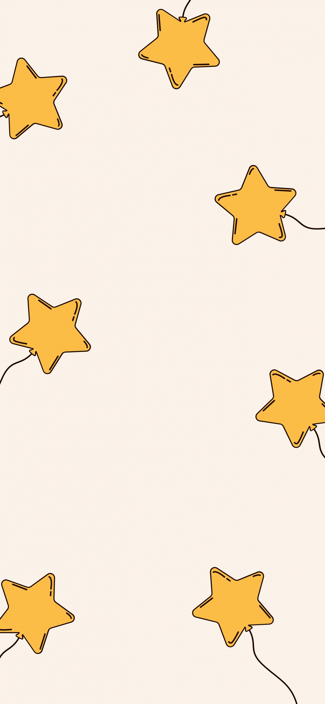 Yellow, Leaf, Star, Plane, Pattern M. Wallpaper in 1125x2436 Resolution