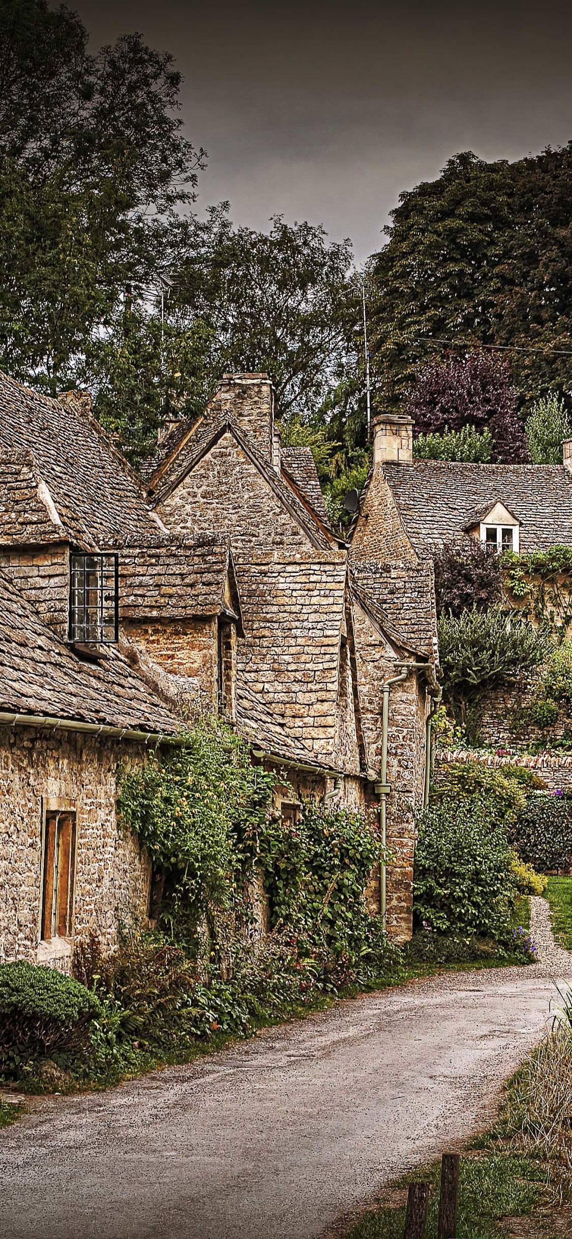 Maison en Brique Brune Près Des Arbres Verts Pendant la Journée. Wallpaper in 1125x2436 Resolution