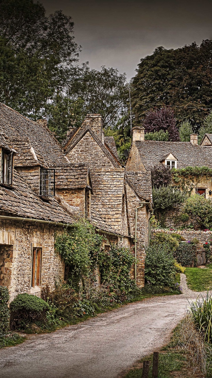 Maison en Brique Brune Près Des Arbres Verts Pendant la Journée. Wallpaper in 720x1280 Resolution