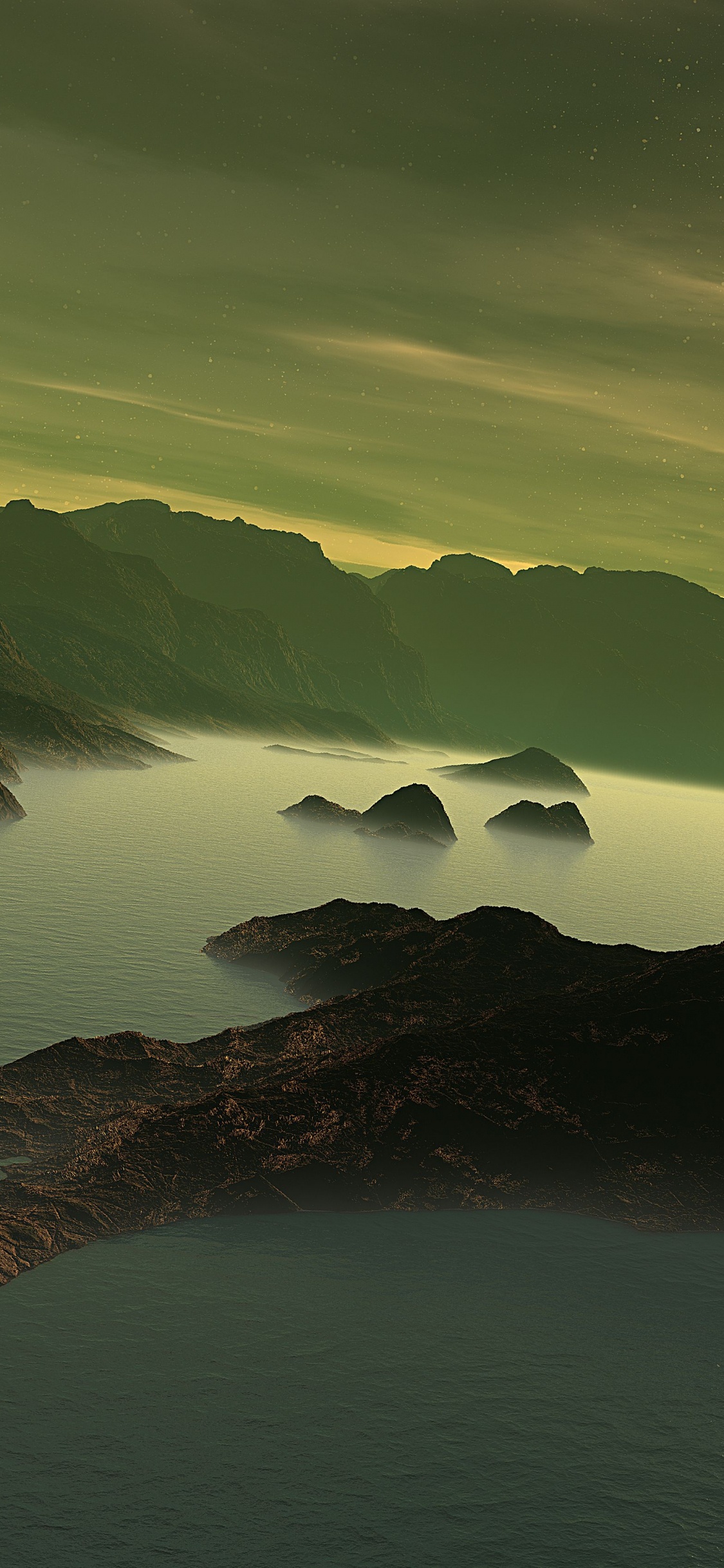 Cuerpo de Agua Cerca de la Montaña Durante el Día.. Wallpaper in 1125x2436 Resolution