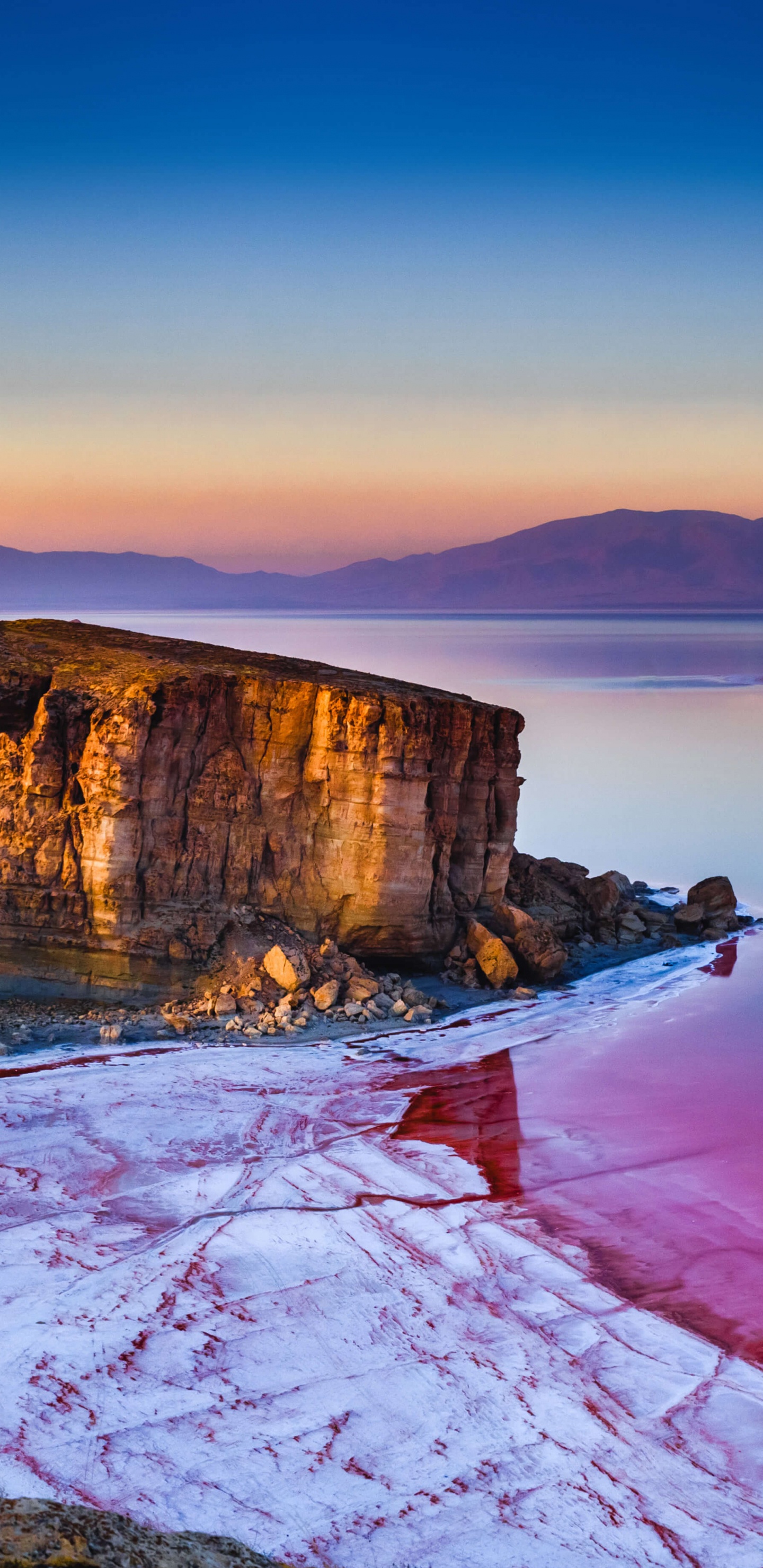 Lake Urmia, Urmia, United States, Salt Lake, Urmia Plain. Wallpaper in 1440x2960 Resolution