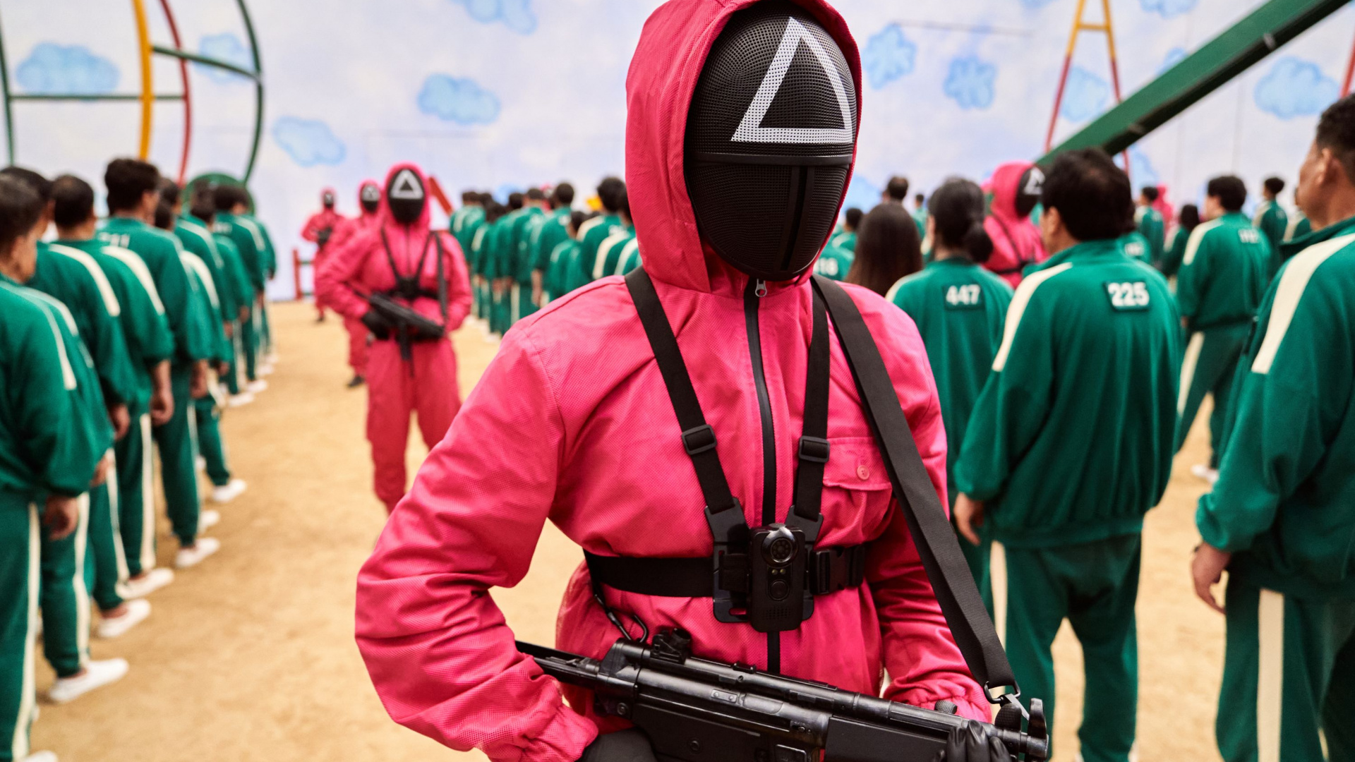 Tintenfisch-Spiel, Seong Gi-hun, Dkorea, Netflix, Dalgona. Wallpaper in 1920x1080 Resolution