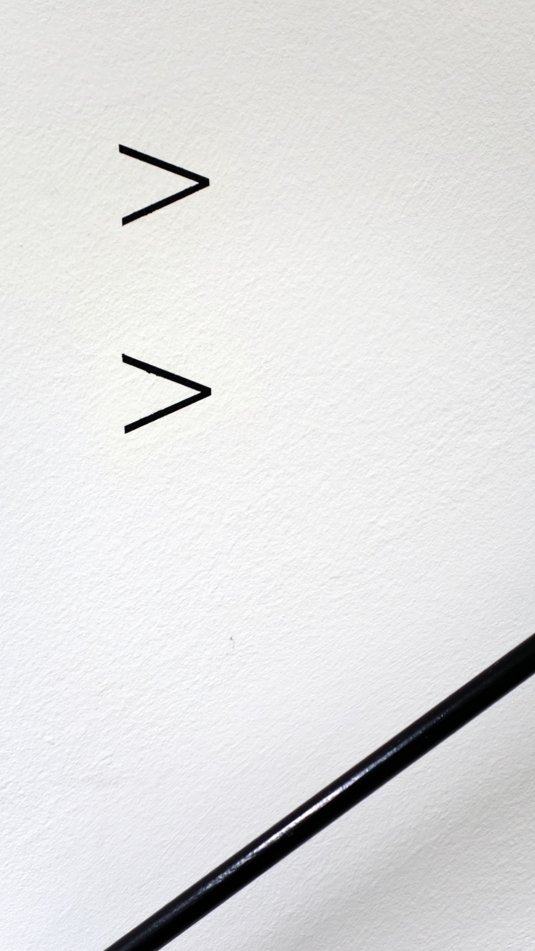 Ligne Noire Sur Une Surface Blanche. Wallpaper in 1080x1920 Resolution