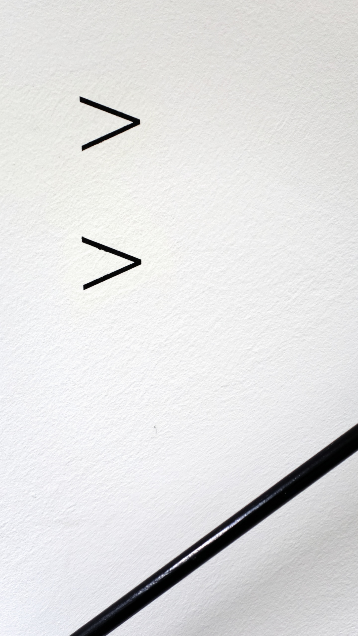 Ligne Noire Sur Une Surface Blanche. Wallpaper in 1440x2560 Resolution