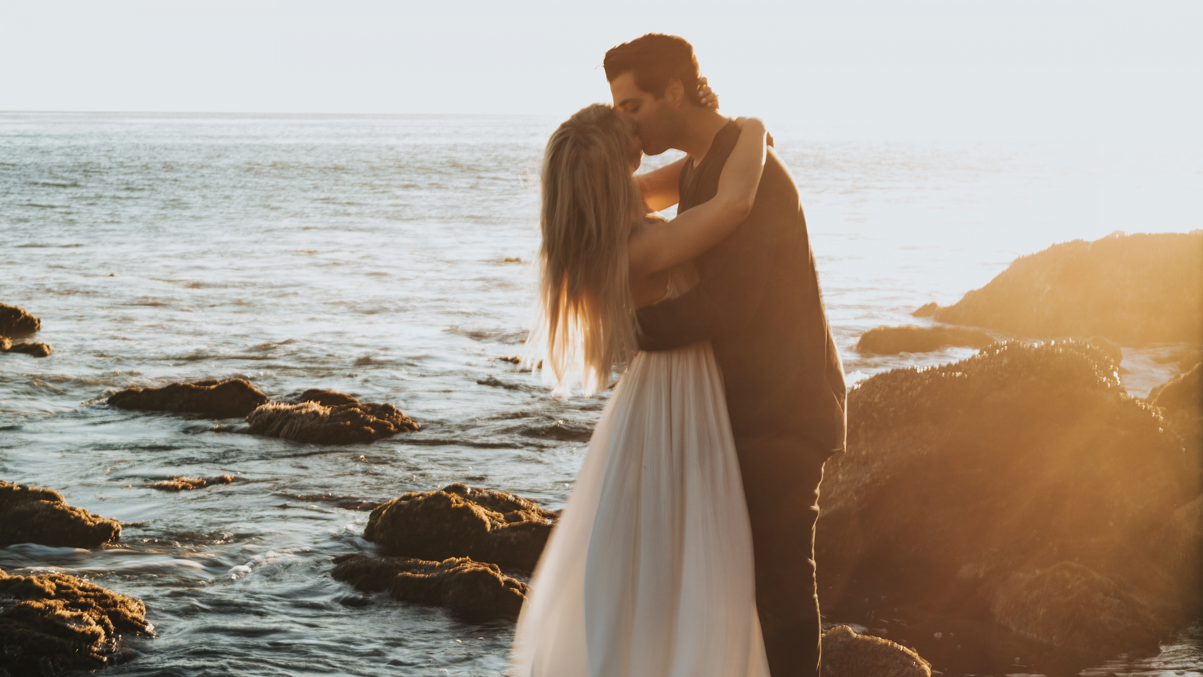 Wedding, Engagement, Water, Sea, Beauty. Wallpaper in 3840x2160 Resolution