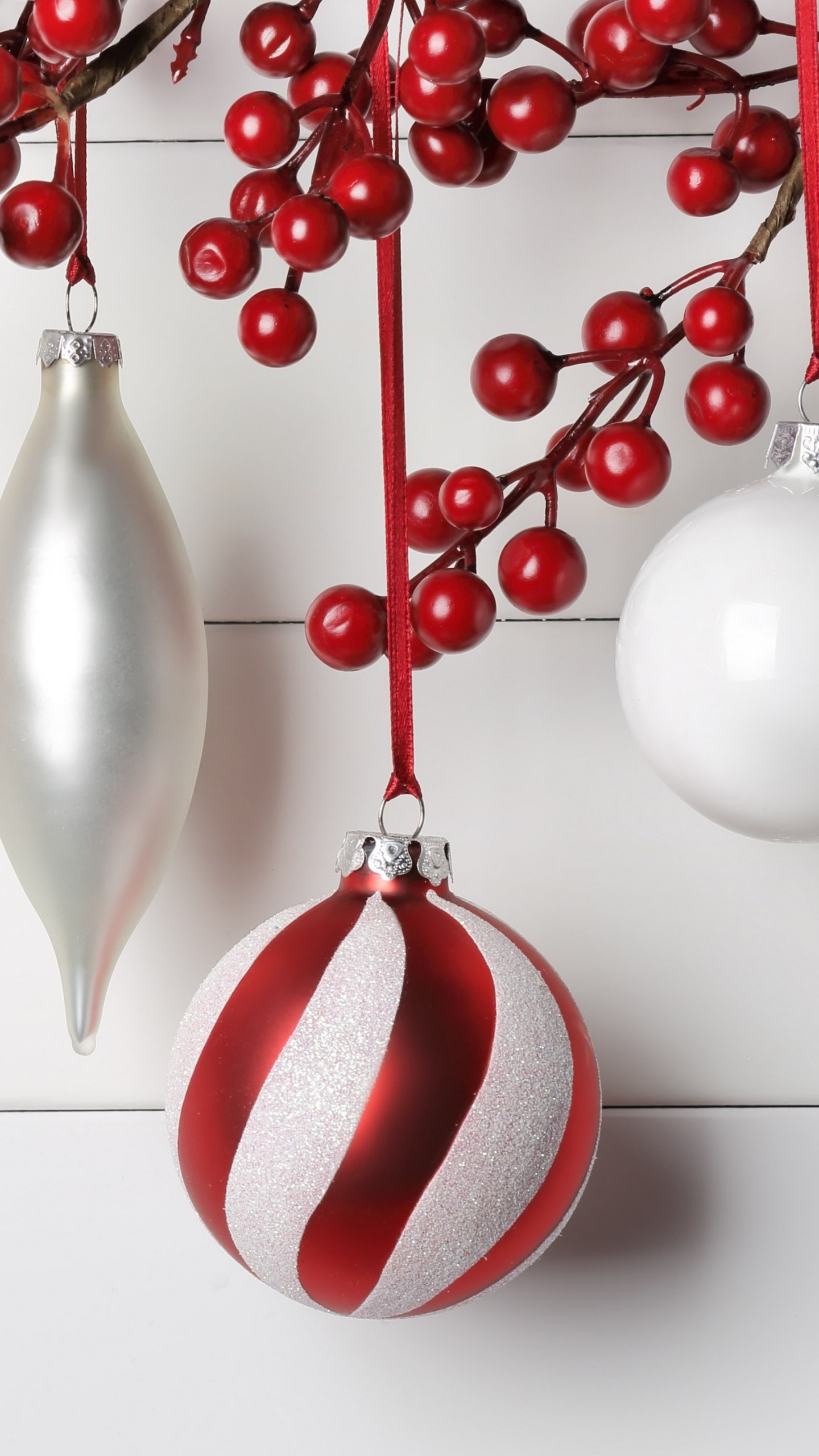 圣诞节那天, 圣诞节的装饰品, 圣诞装饰, 新的一年, 红色的 壁纸 1440x2560 允许