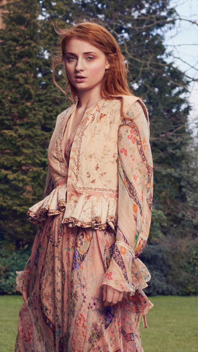 Sophie Turner Bearbeiten, Sophie Turner, Game of Thrones, Sansa Stark, Theon Greyjoy. Wallpaper in 750x1334 Resolution
