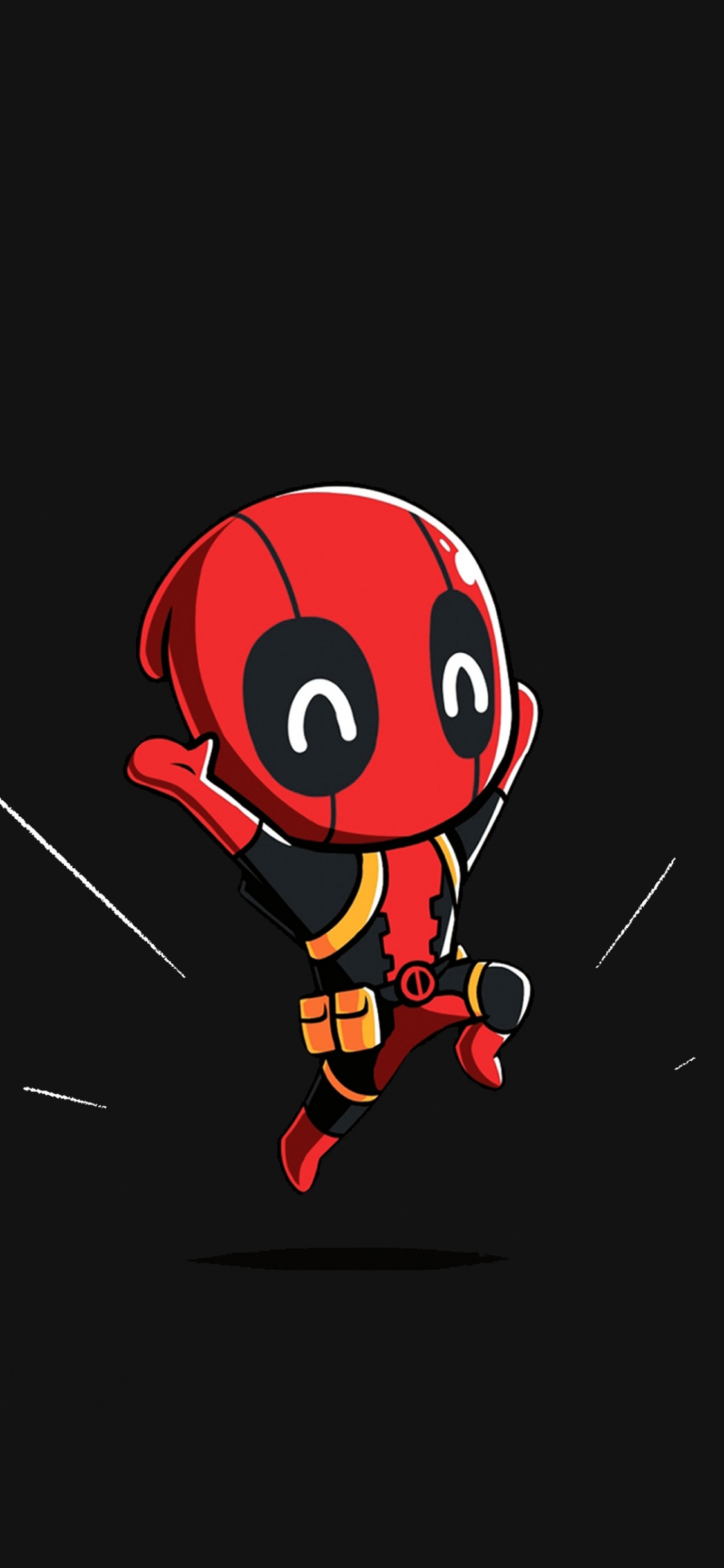 Smartphone, Rojo, Caricatura, Deadpool, Clip Art. Wallpaper in 1125x2436 Resolution