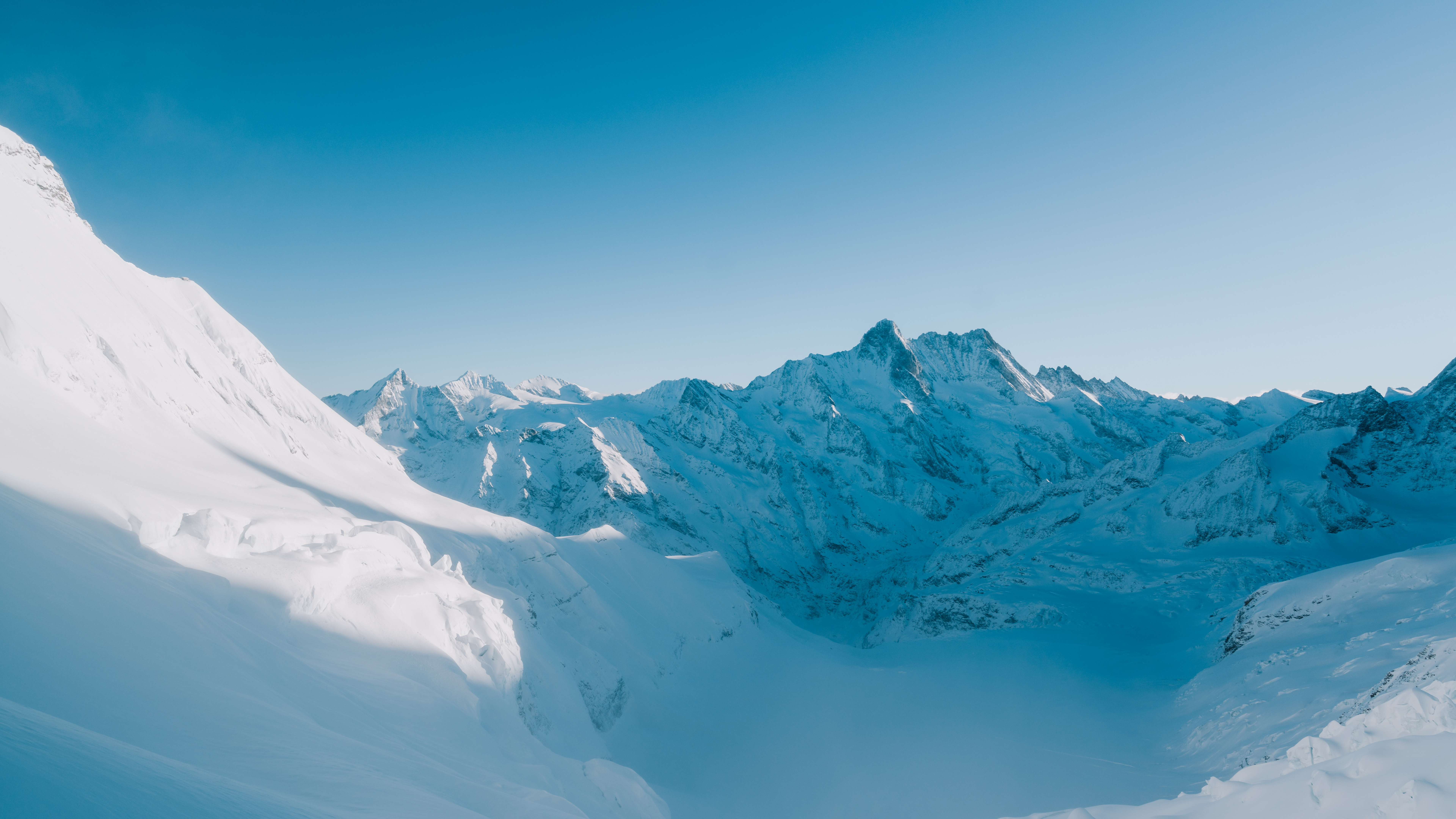 Schnee, Bergkette, Bergigen Landschaftsformen, Polar Ice Cap, Gletscher-landform. Wallpaper in 7680x4320 Resolution