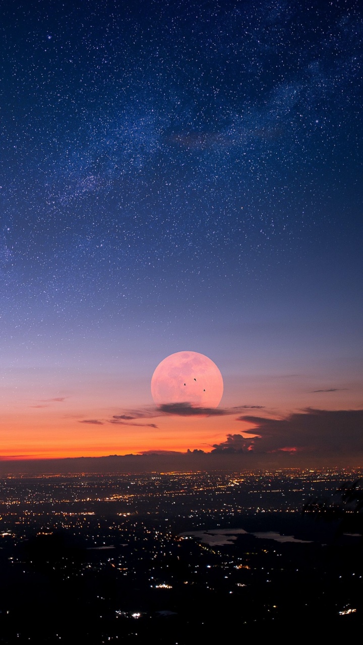 Terre, Atmosphère, Espace Extérieur, L'astronomie, Afterglow. Wallpaper in 720x1280 Resolution