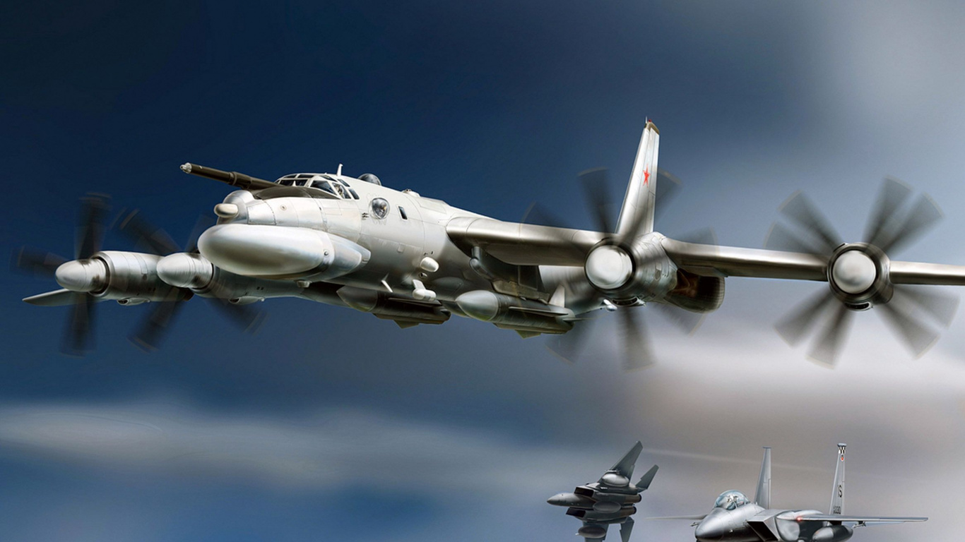 Avion de Chasse Gris Dans Les Airs Pendant la Journée. Wallpaper in 1366x768 Resolution