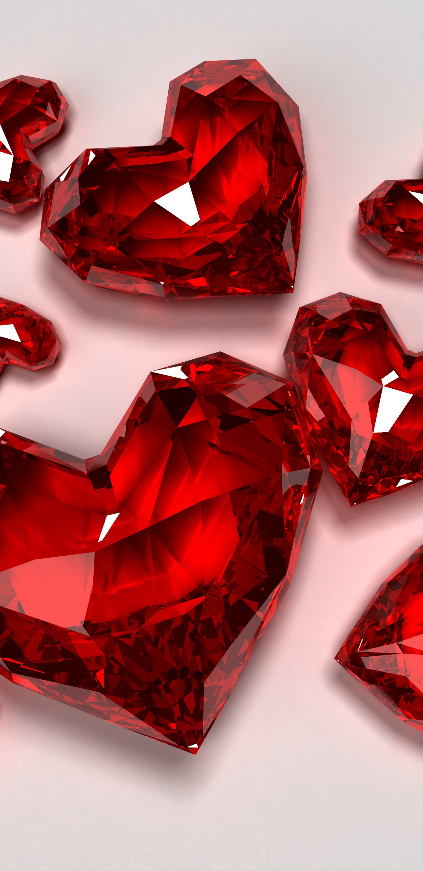 Coraz, Diamante, Diamante Rojo, Rojo, el Día de San Valentín. Wallpaper in 1440x2960 Resolution