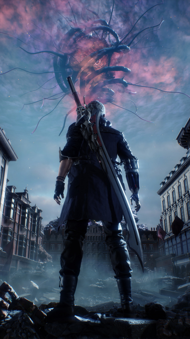 Devil May Cry 5, Nero, Dante, Devil May Cry, Capcom. Wallpaper in 750x1334 Resolution
