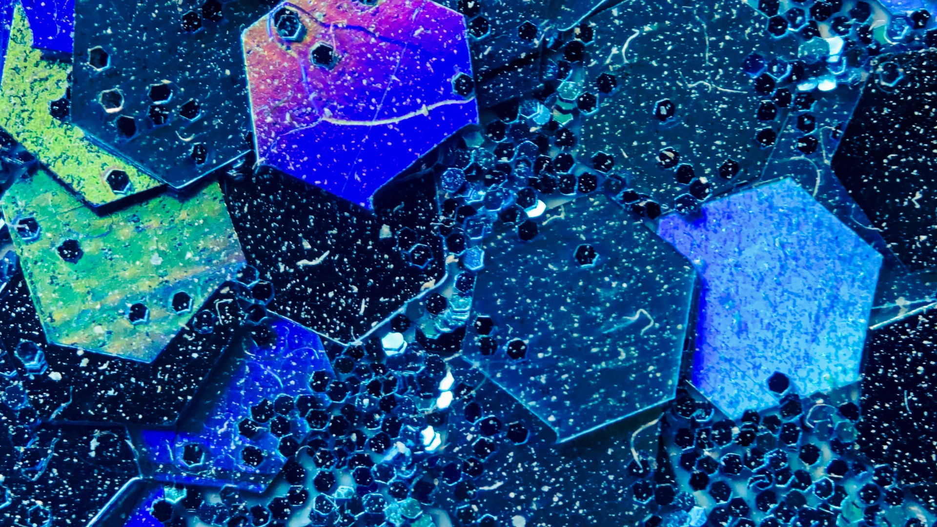 Hexagone, Blue, Azure, Purple, Liquid. Wallpaper in 1920x1080 Resolution