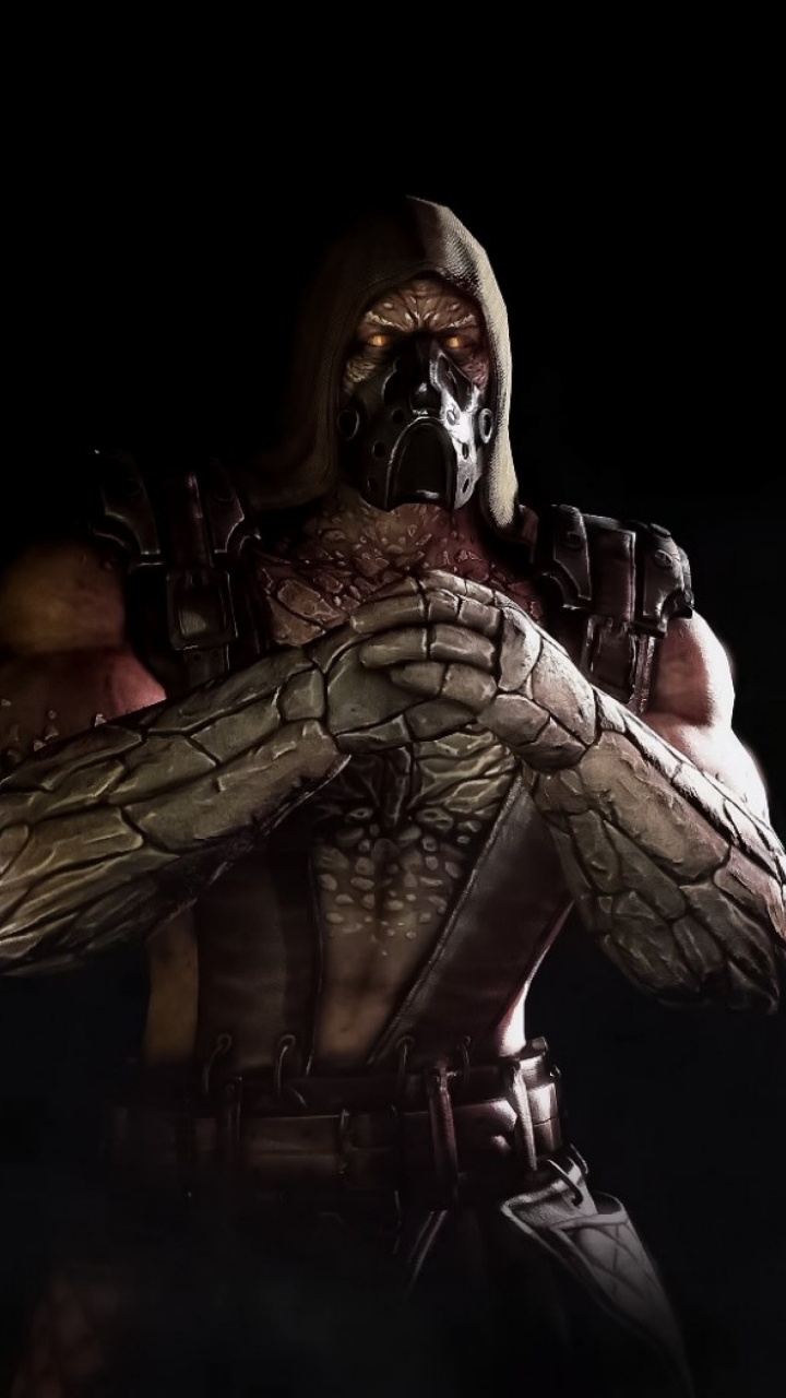 Mortal Kombat x, Skorpion, Zittern, Schwarz, Leistung. Wallpaper in 720x1280 Resolution