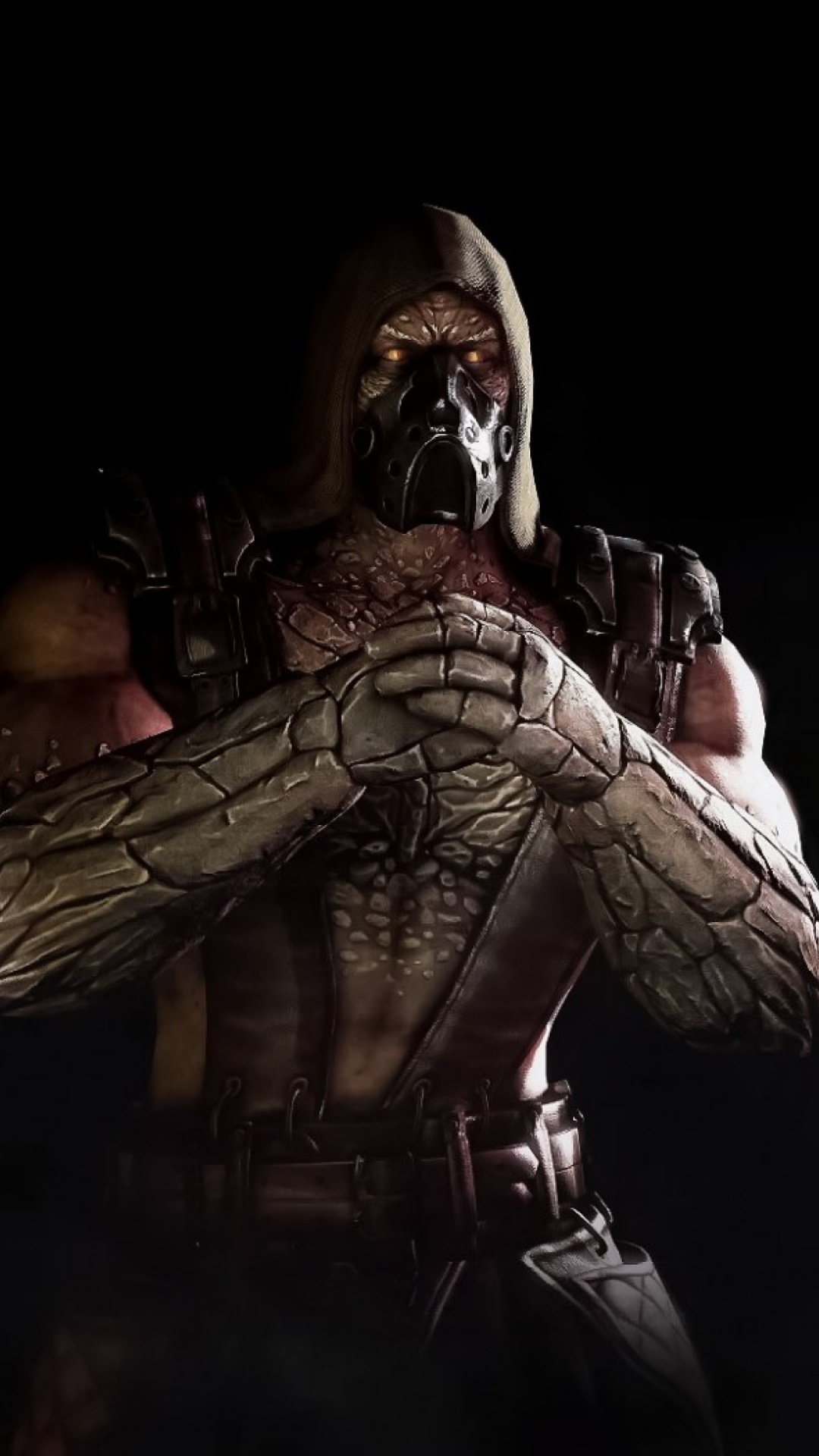 Mortal Kombat x, Scorpion, Noir, Obscurité, L'homme. Wallpaper in 1080x1920 Resolution