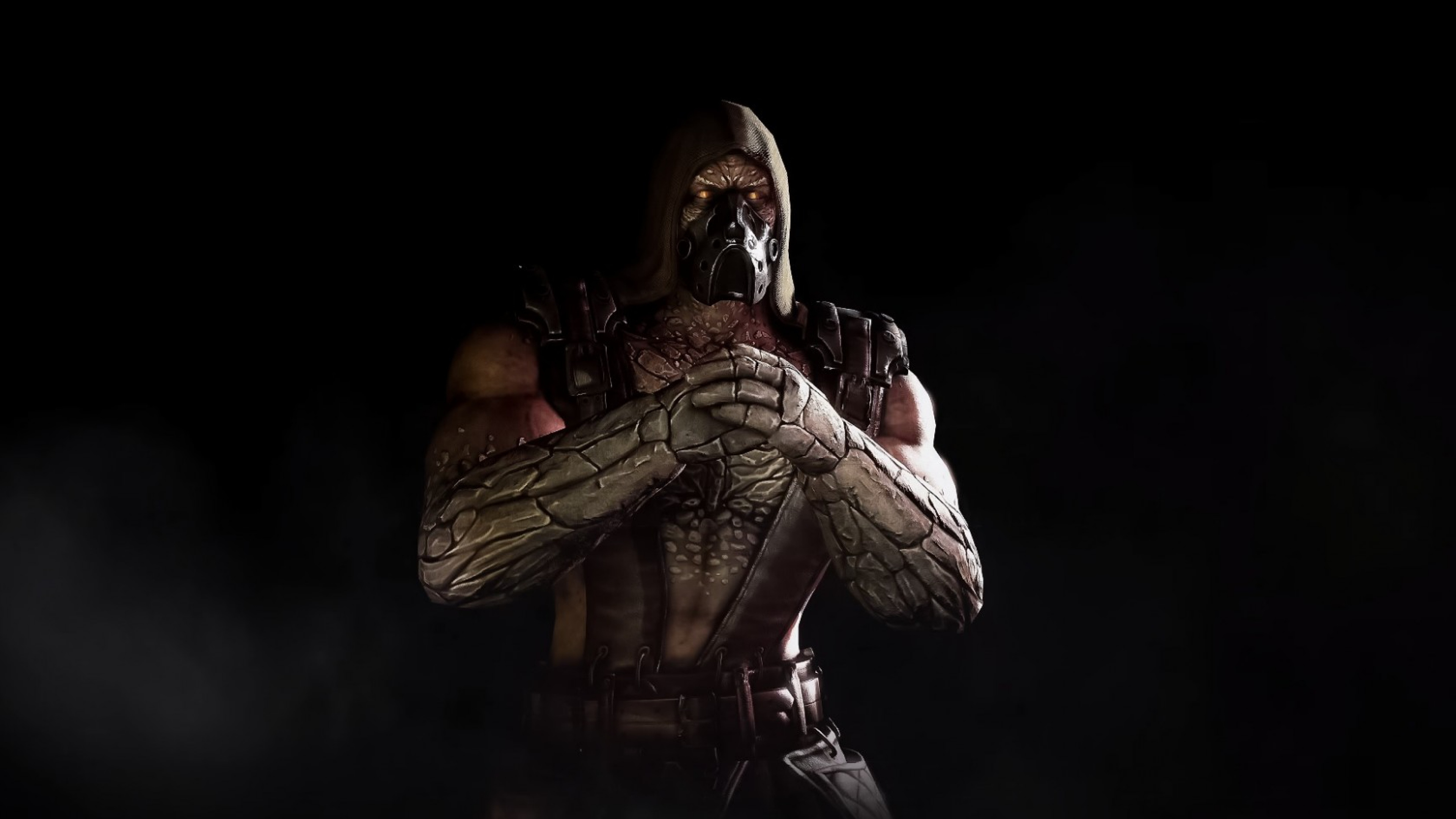 Mortal Kombat x, Scorpion, Noir, Obscurité, L'homme. Wallpaper in 3840x2160 Resolution