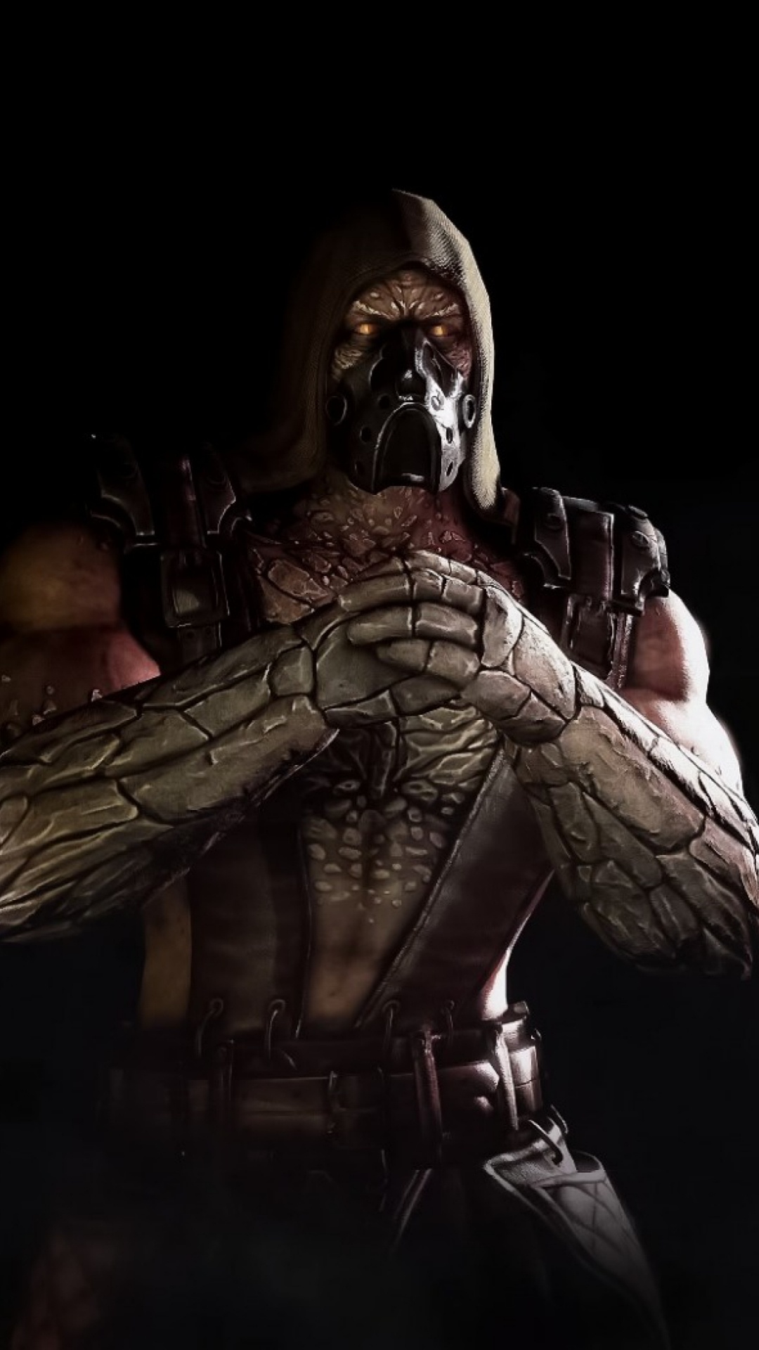 Mortal Kombat x, Scorpion, Tremor, Black, Darkness. Wallpaper in 1080x1920 Resolution