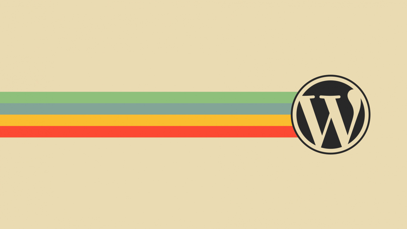 WordPress, Logo, la Pureté de la Couleur, Signe, la Signalisation. Wallpaper in 1366x768 Resolution