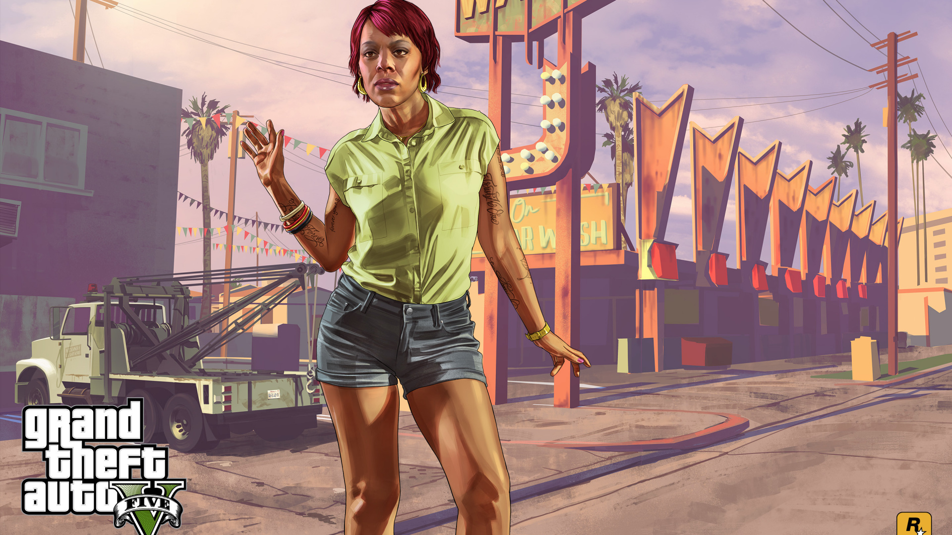 Grand Theft Auto v, Franklin Clinton, Rockstar Games, Diversión, Músculos. Wallpaper in 1920x1080 Resolution