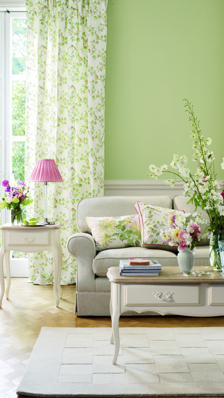 Pink and White Table Lamp on White Wooden Side Table. Wallpaper in 750x1334 Resolution