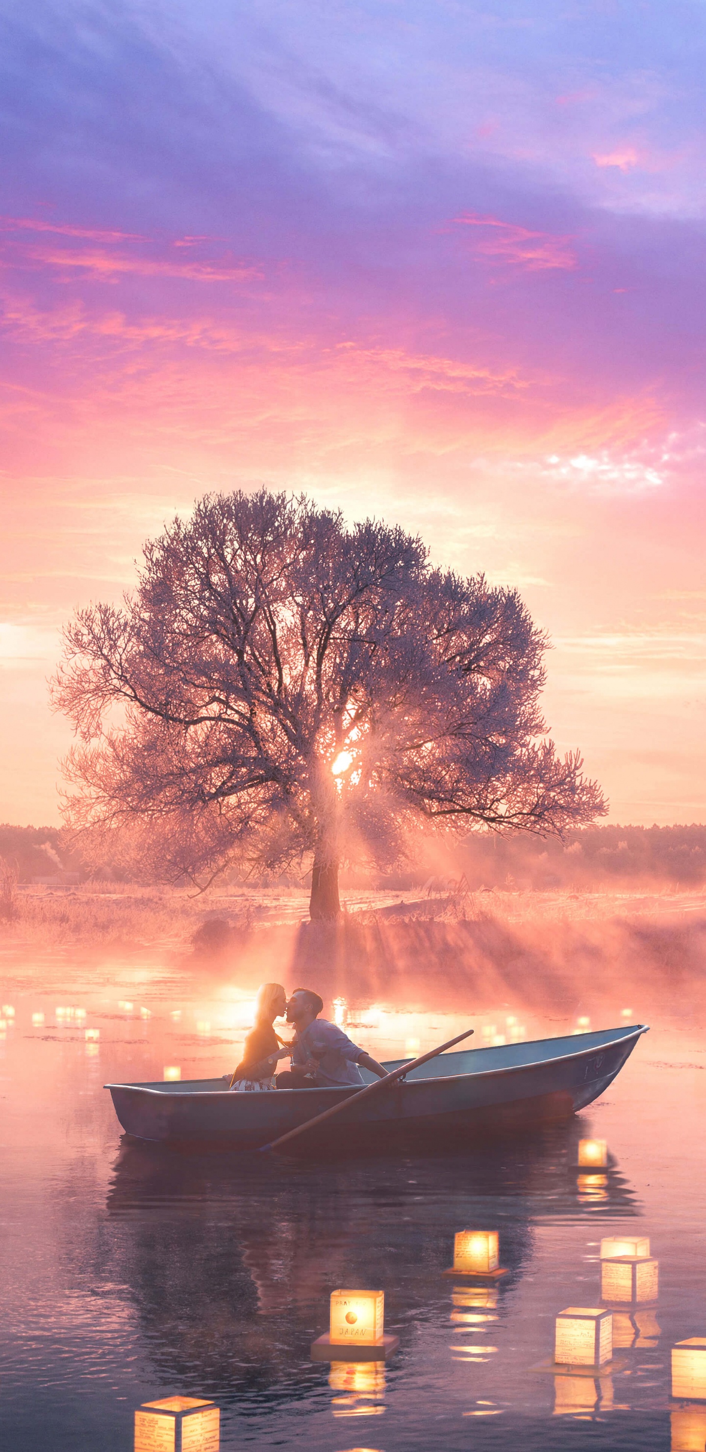 Romance, Cloud, Water, Boat, Watercraft. Wallpaper in 1440x2960 Resolution
