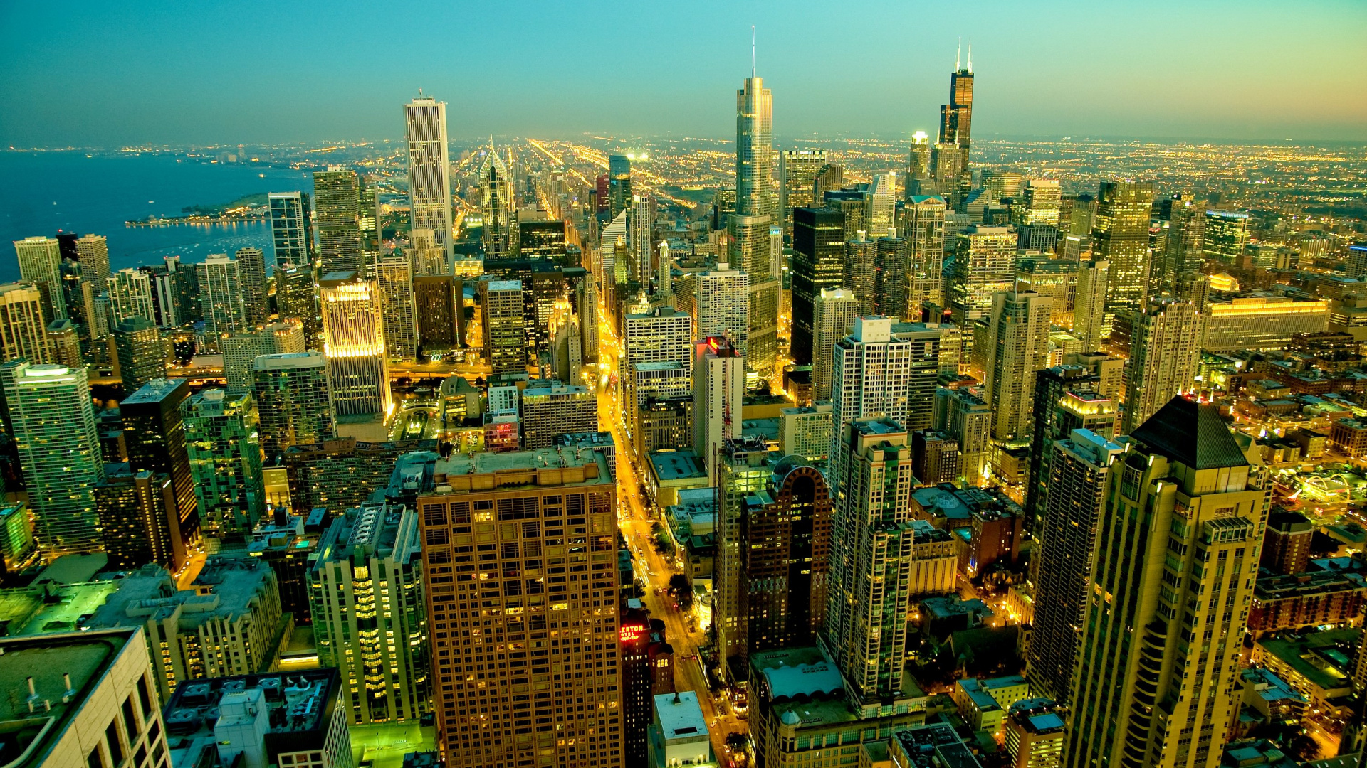 Aerial View of City Buildings During Daytime. Wallpaper in 1920x1080 Resolution