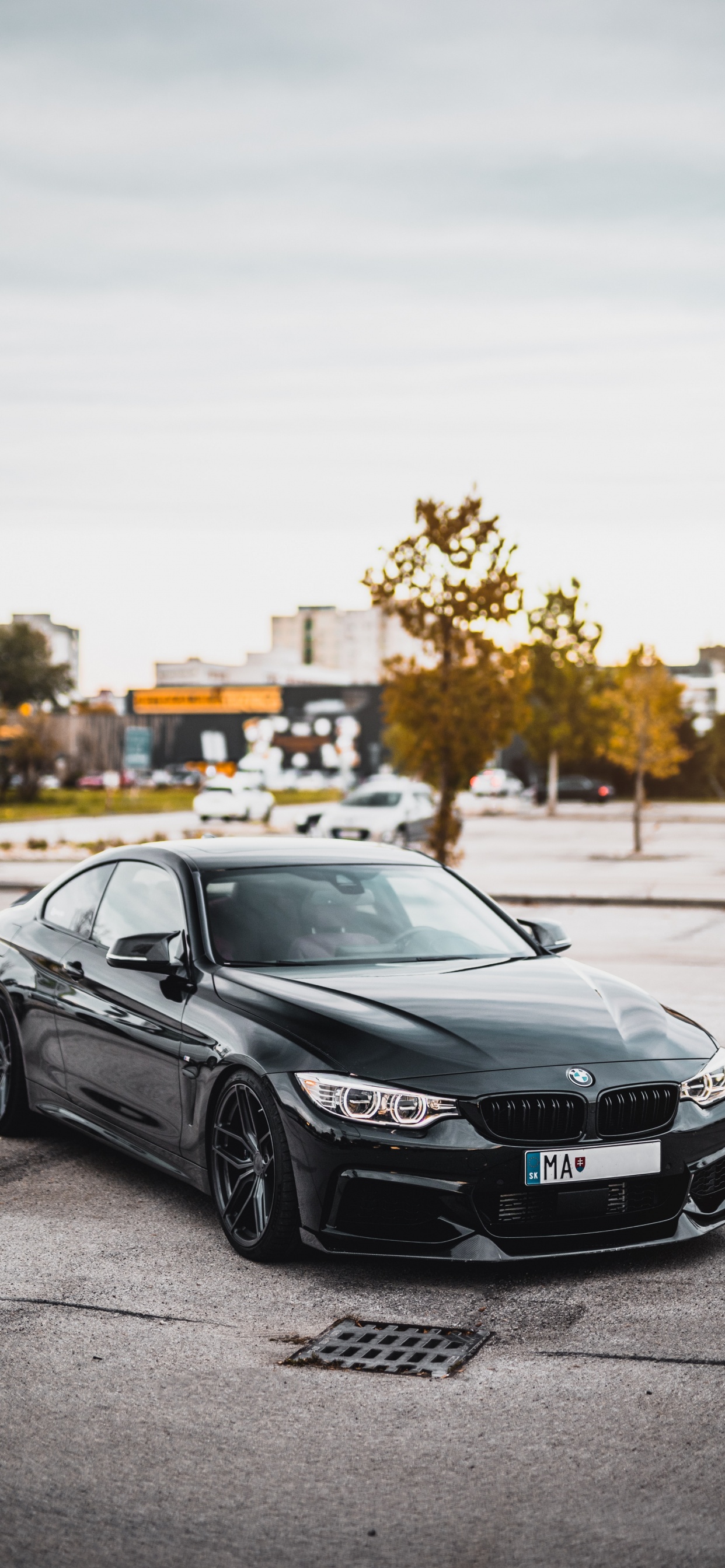 Black Mercedes Benz Coupe on Road During Daytime. Wallpaper in 1242x2688 Resolution